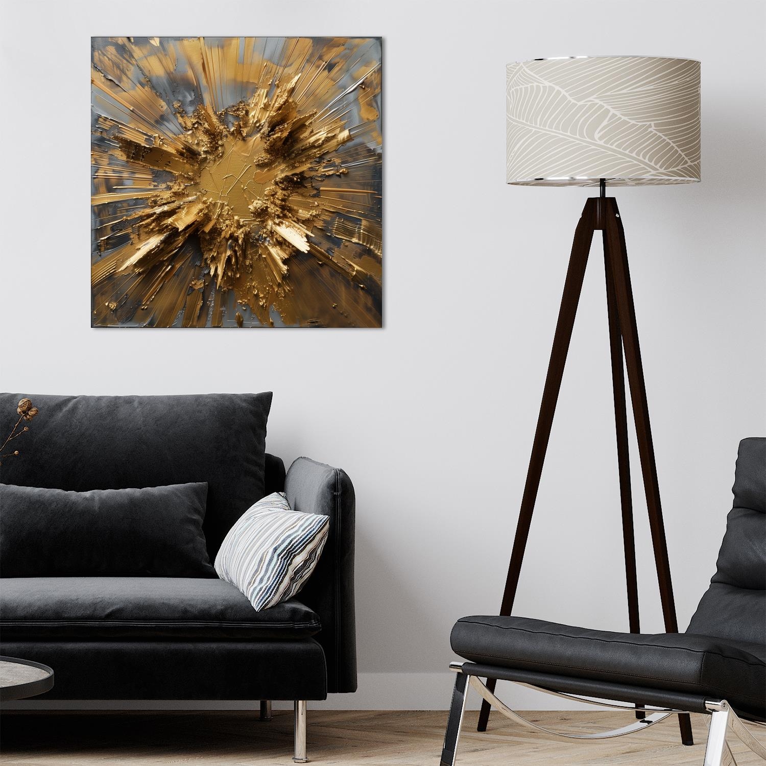 queence Acrylglasbild »Goldene Kunst« Abstrakt | Abstrakte | Formen | Gemälde | Kunst 1 Stk. tlg. HD Premium Kunstdruck in Galeriequalität