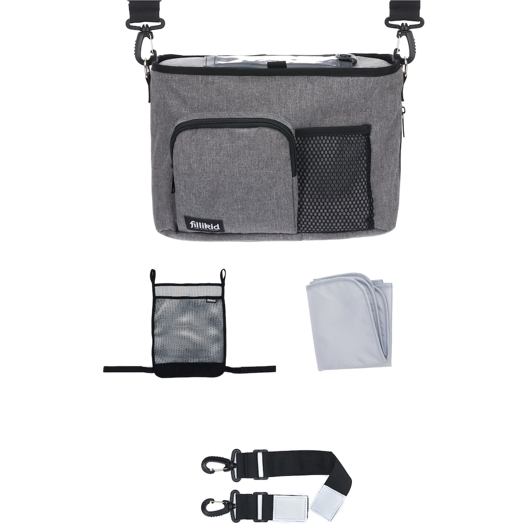 Fillikid Wickeltasche »Buggy Organizer, hellgrau«