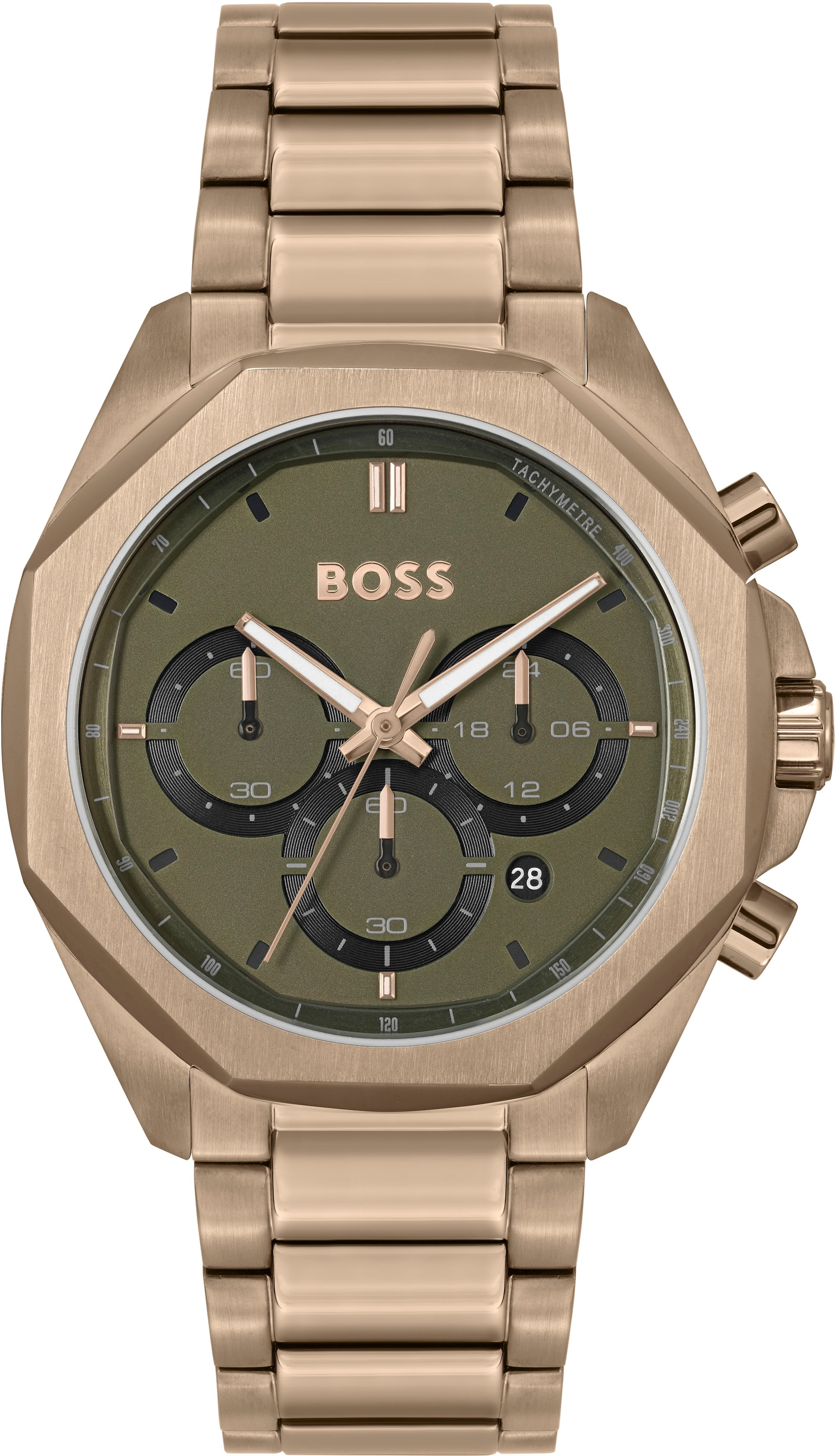 BOSS Chronograph »CLOUD«, Quarzuhr, Herrenuhr, Armbanduhr, Stoppfunktion, Edelstahlarmband
