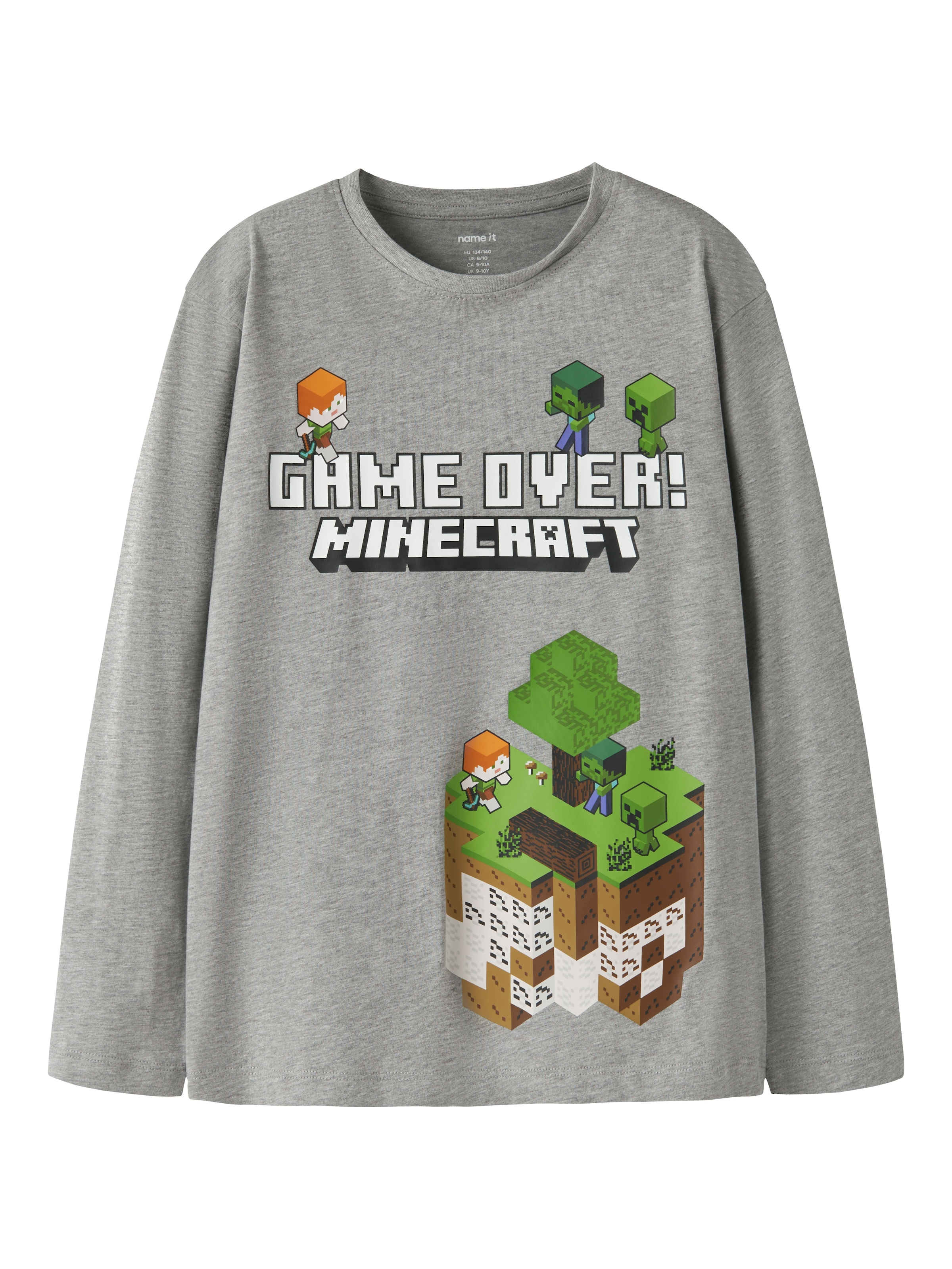 Name It Langarmshirt »NKMAR MINECRAFT LS NREG TOP BOX NOOS BFU« Baumwolle, regular fit, mit Minecraft Druck
