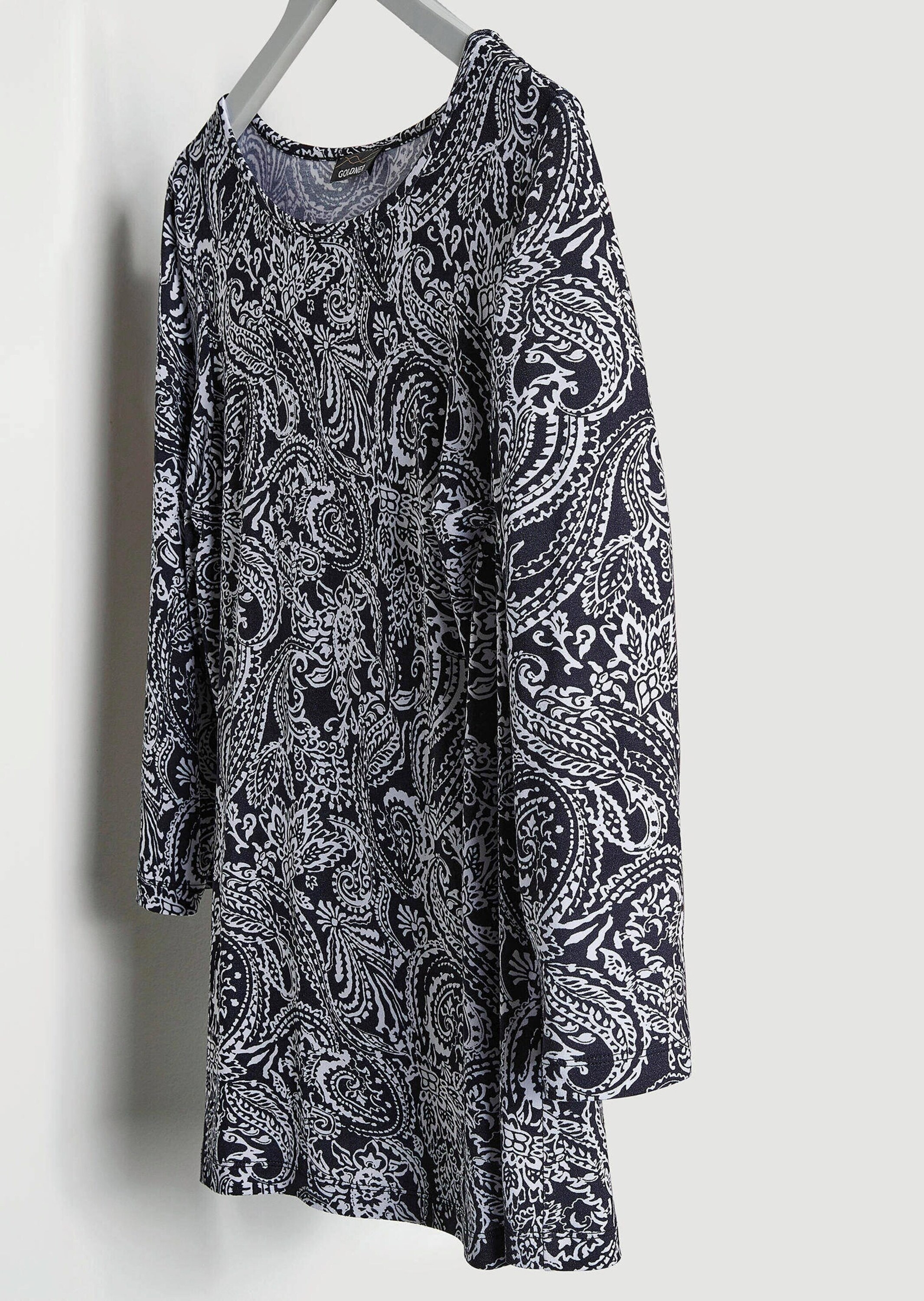 GOLDNER Print-Shirt »Kurzgröße 3/4-Arm-Shirt mit Paisleymuster« Allover-Paisleymuster