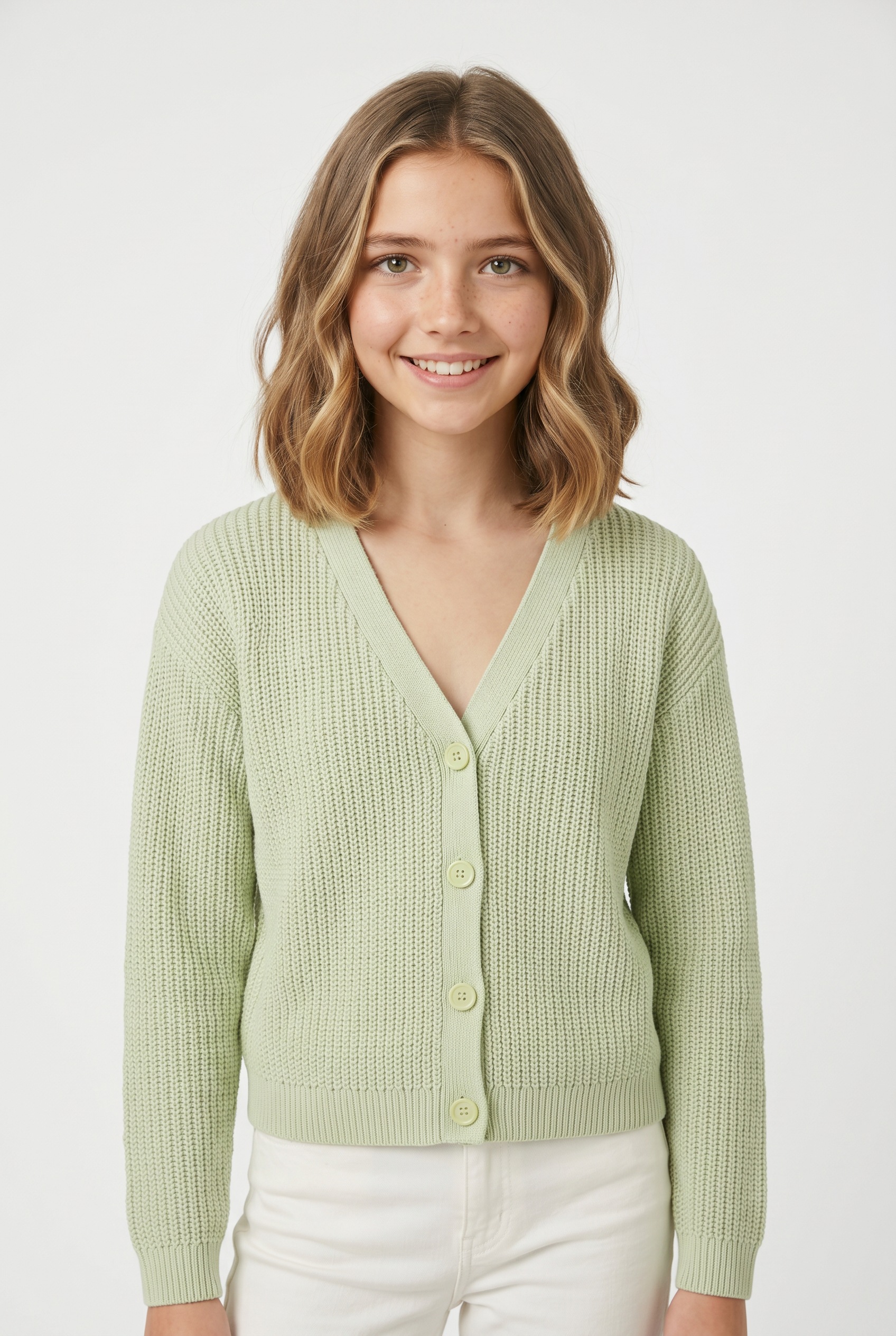 TOM TAILOR Strickjacke mit V-Ausschnitt und Knopfleiste