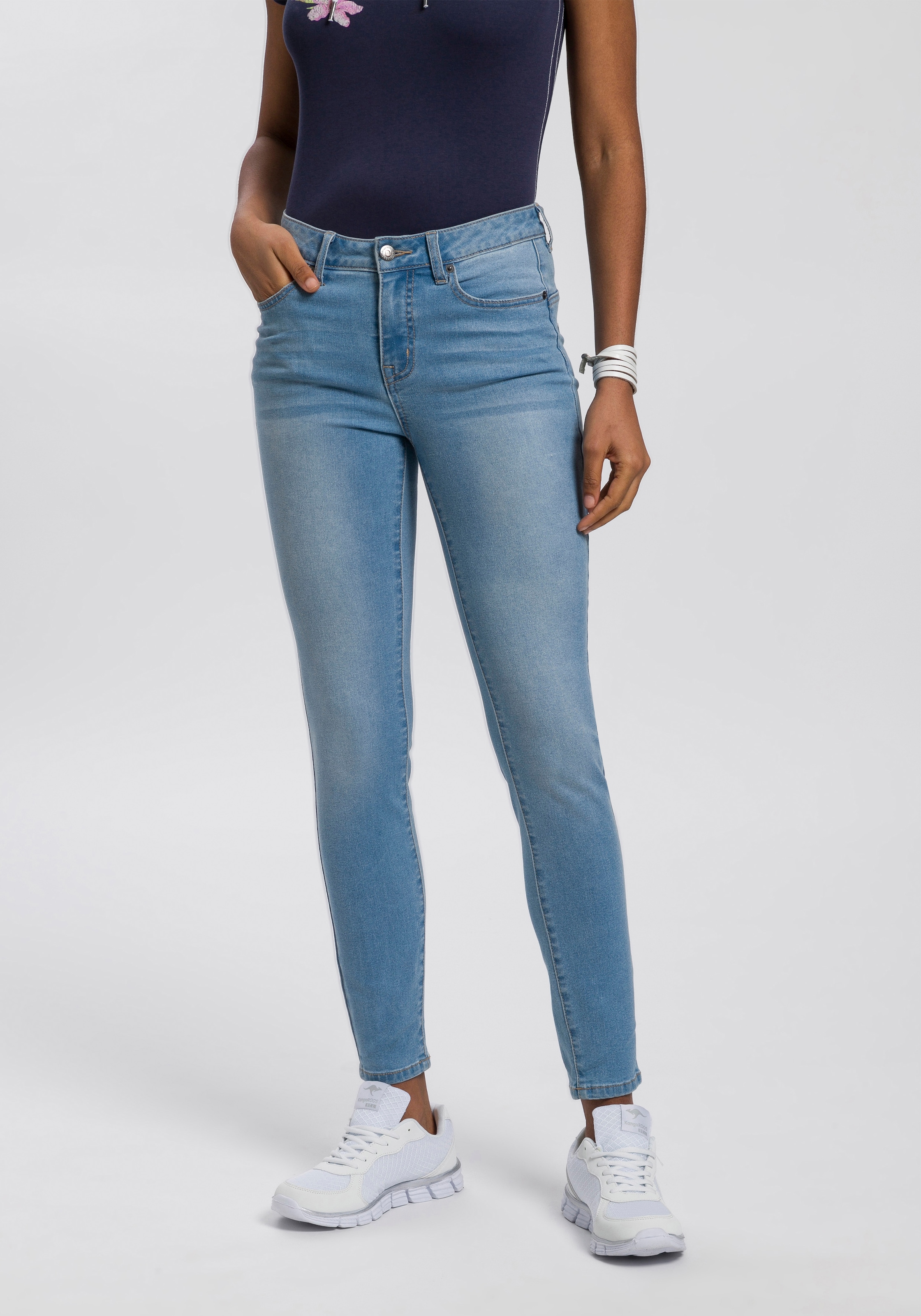 »CROPPED KOLLEKTION FIT«, NEUE online bei WAIST OTTO HIGH Slim-fit-Jeans SLIM KangaROOS