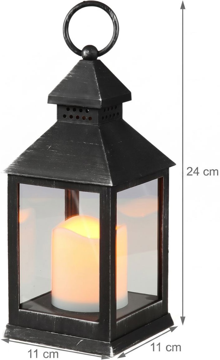 Ambiente Haus LED Außen-Tischleuchte »Laterne antikschwarz 24cm inkl LED« 1 Stk. Warmweiß