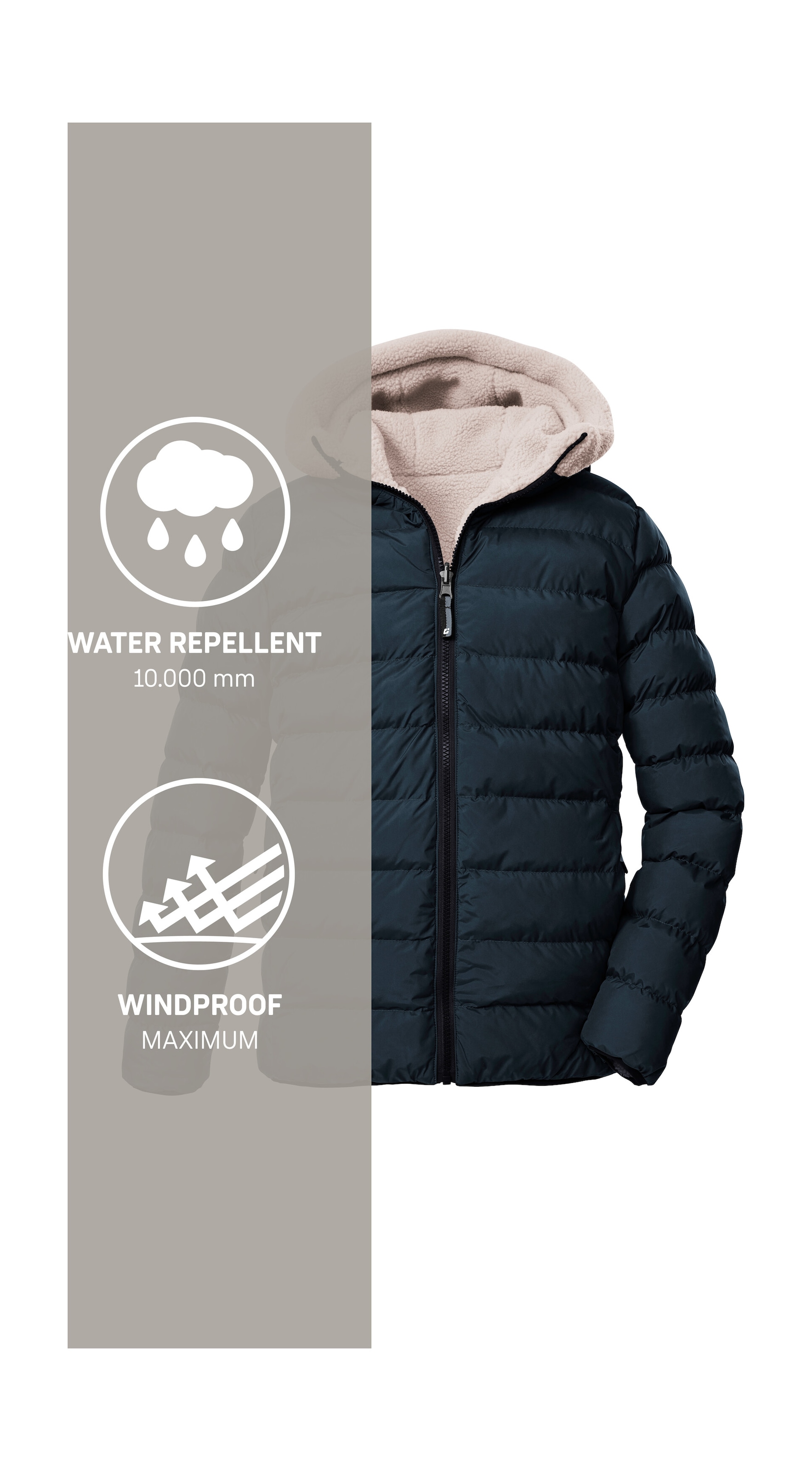 Killtec Wendejacke »KOW 231 BYS JCKT« Wendbare Kinderjacke, wasser- und windabweisend, reflektierend