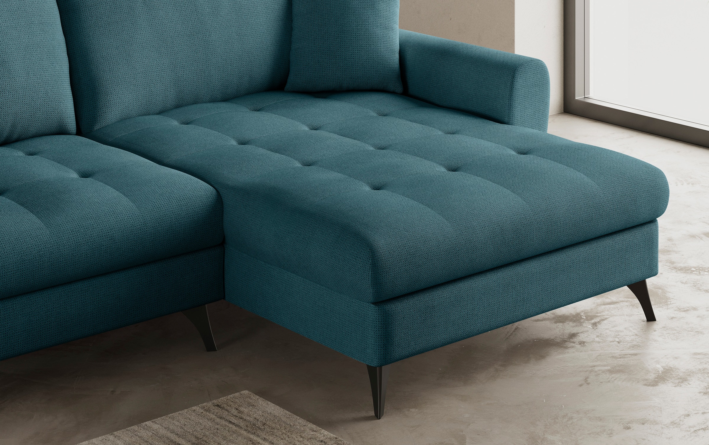 Mr. Couch Ecksofa »Blackburn II L-Form«, Wahlweise mit Kaltschaumpolsterung bis 140 kg belastbar
