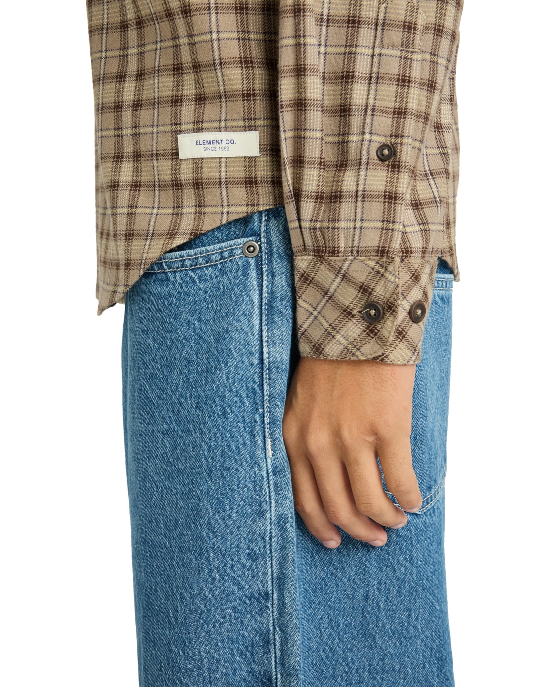 Element Langarmhemd »Button Down Regular Flannel«