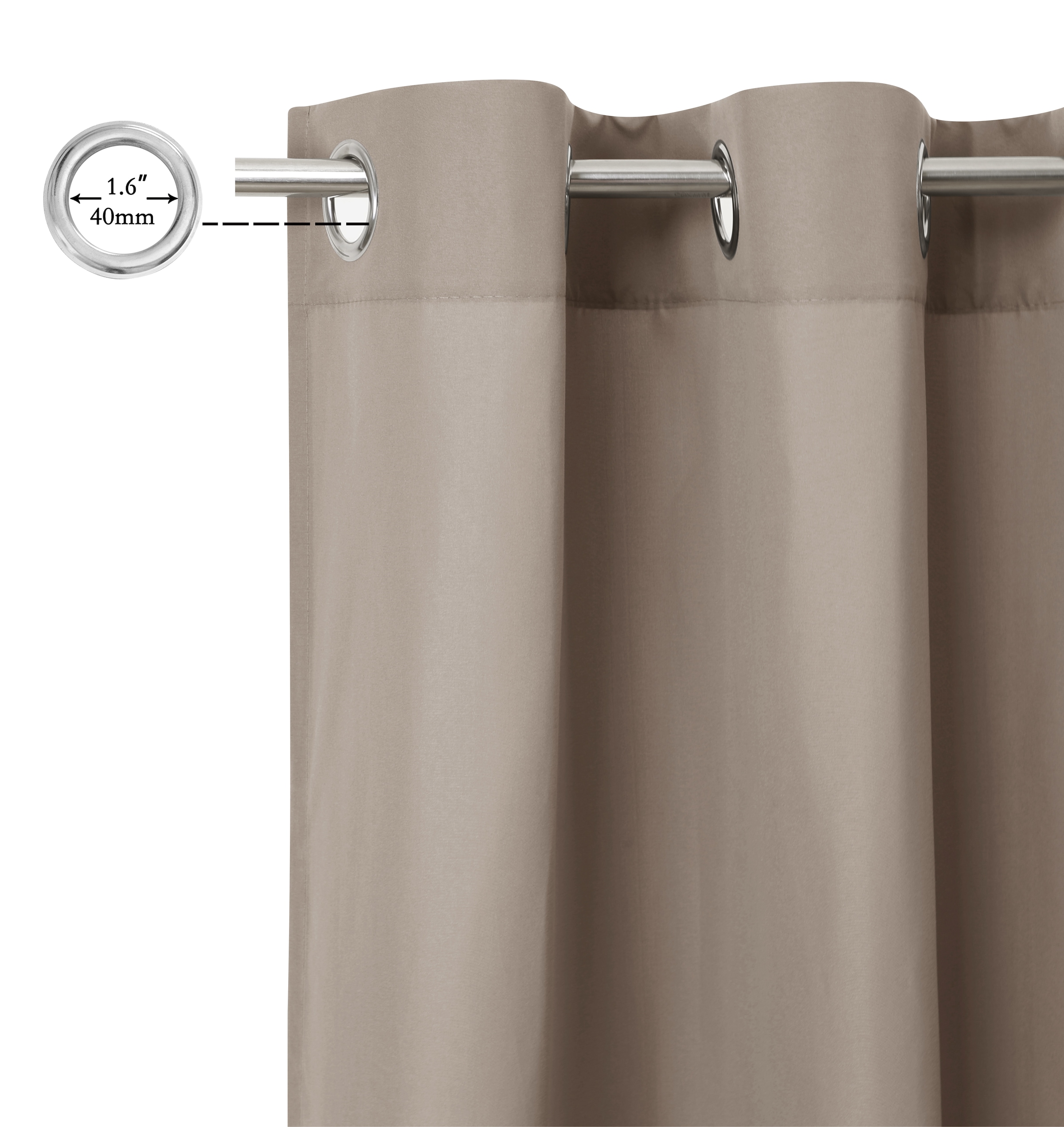 OTTO home Vorhang »Parry« Ösen 2 Stk. tlg. 2-er Set, blickdicht, monochrom, basic