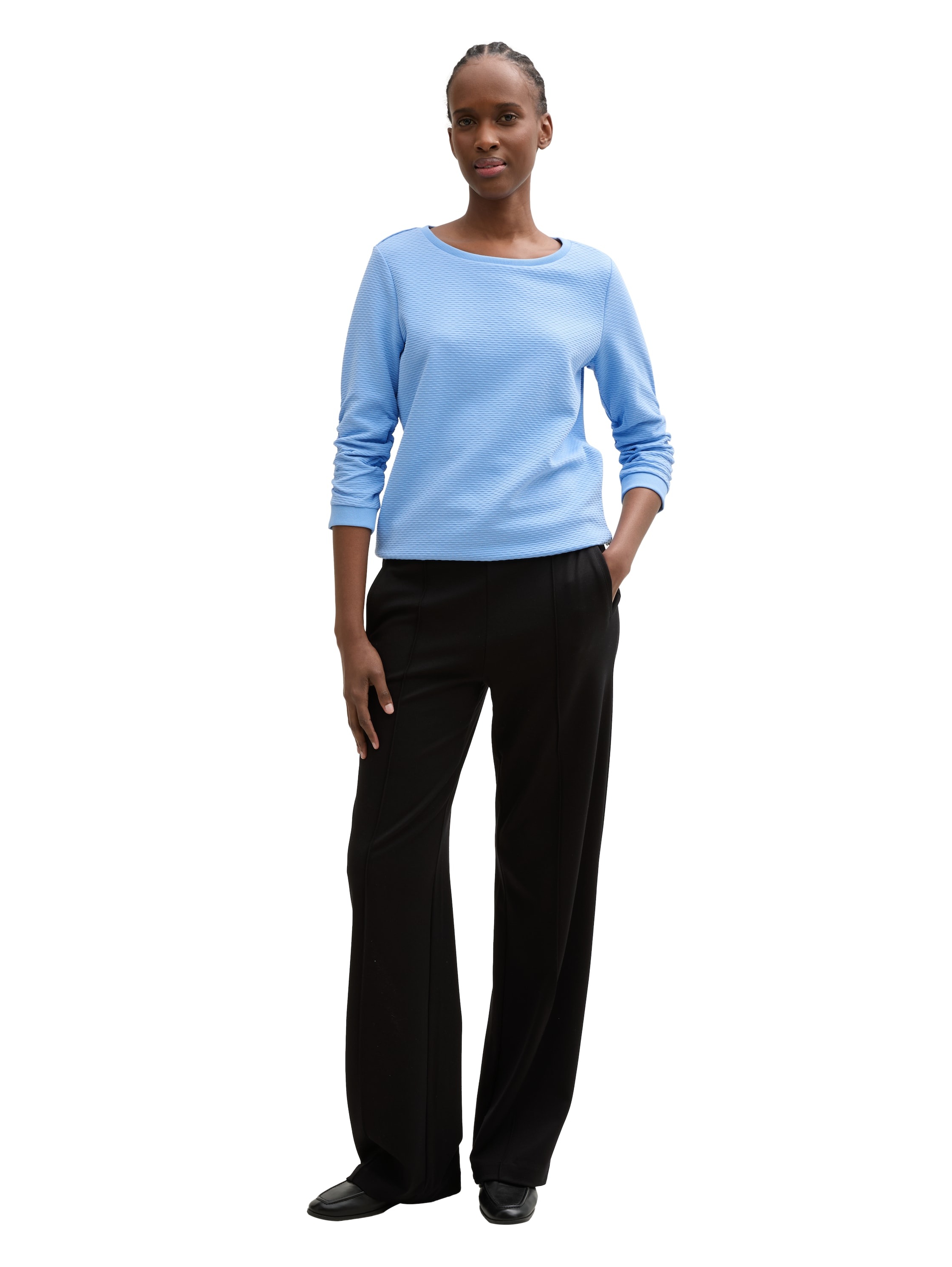 TOM TAILOR Denim Sweatshirt, mit besonderer Materialoberfläche