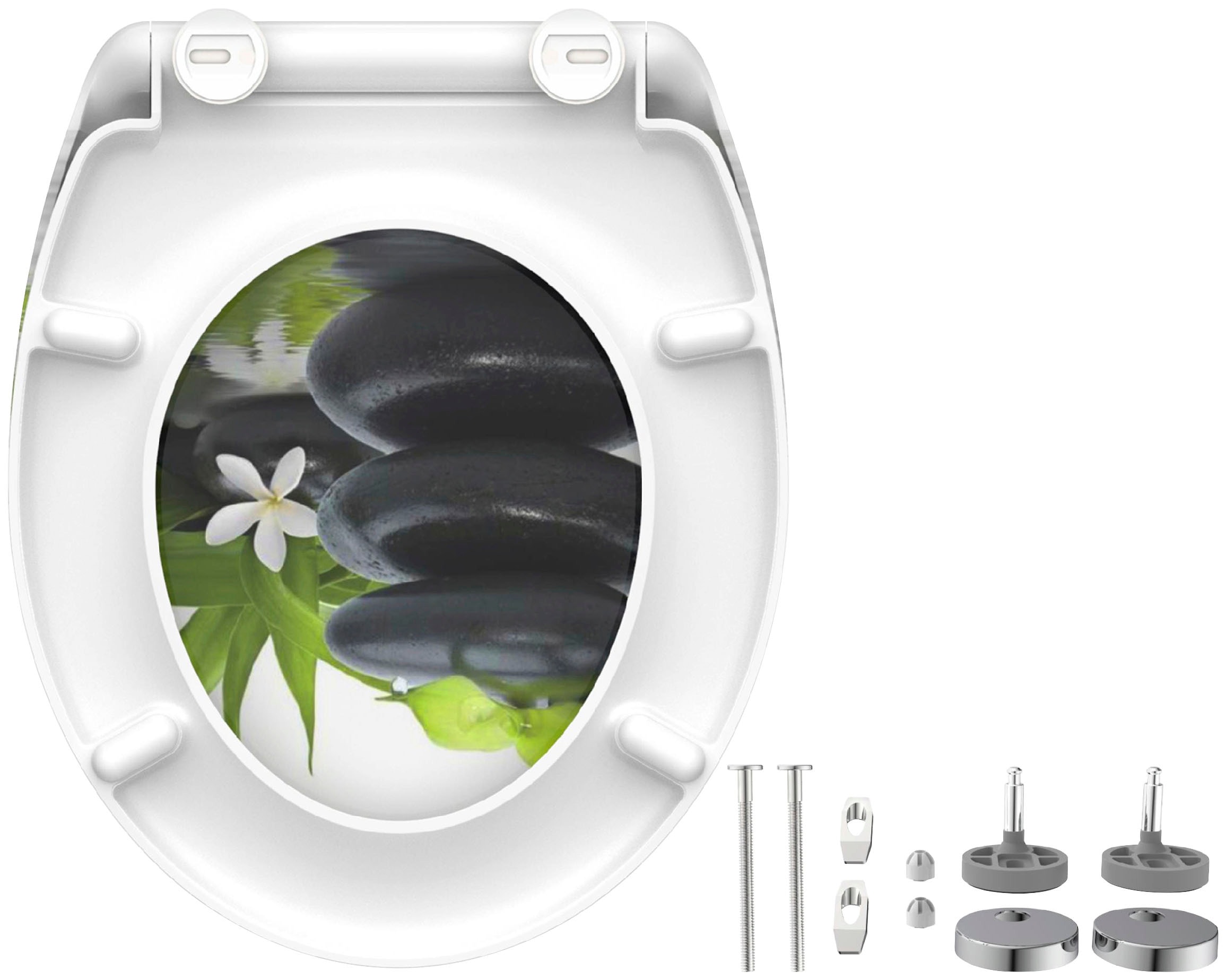 Schütte WC-Sitz »Jasmin«, Duroplast, Absenkautomatik, Schnellverschluss, Motivdruck