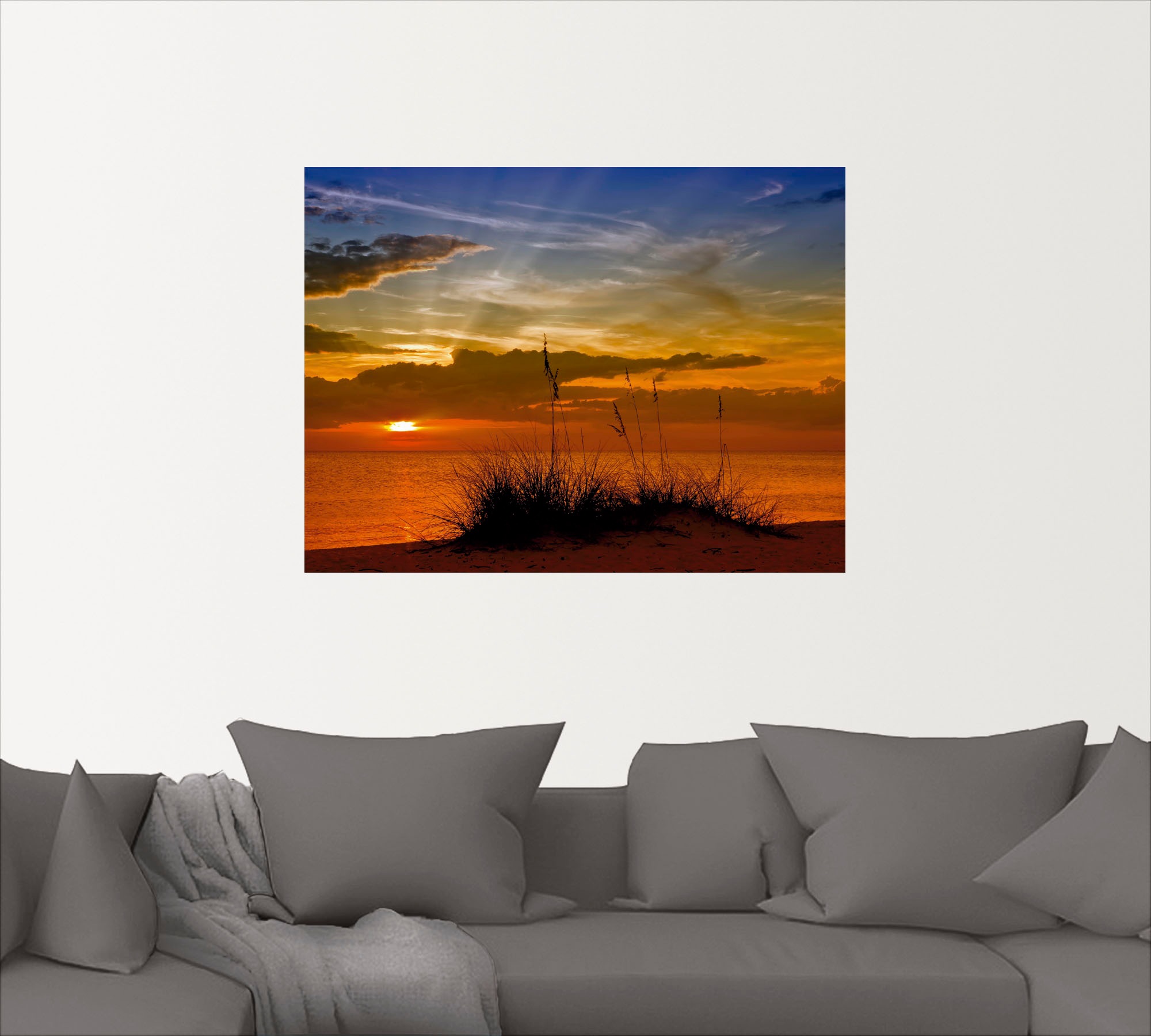 Artland Wandbild »Herrlicher Sonnenuntergang«, Sonnenaufgang & -untergang, (1 St.), als Leinwandbild, Wandaufkleber in verschied. Größen