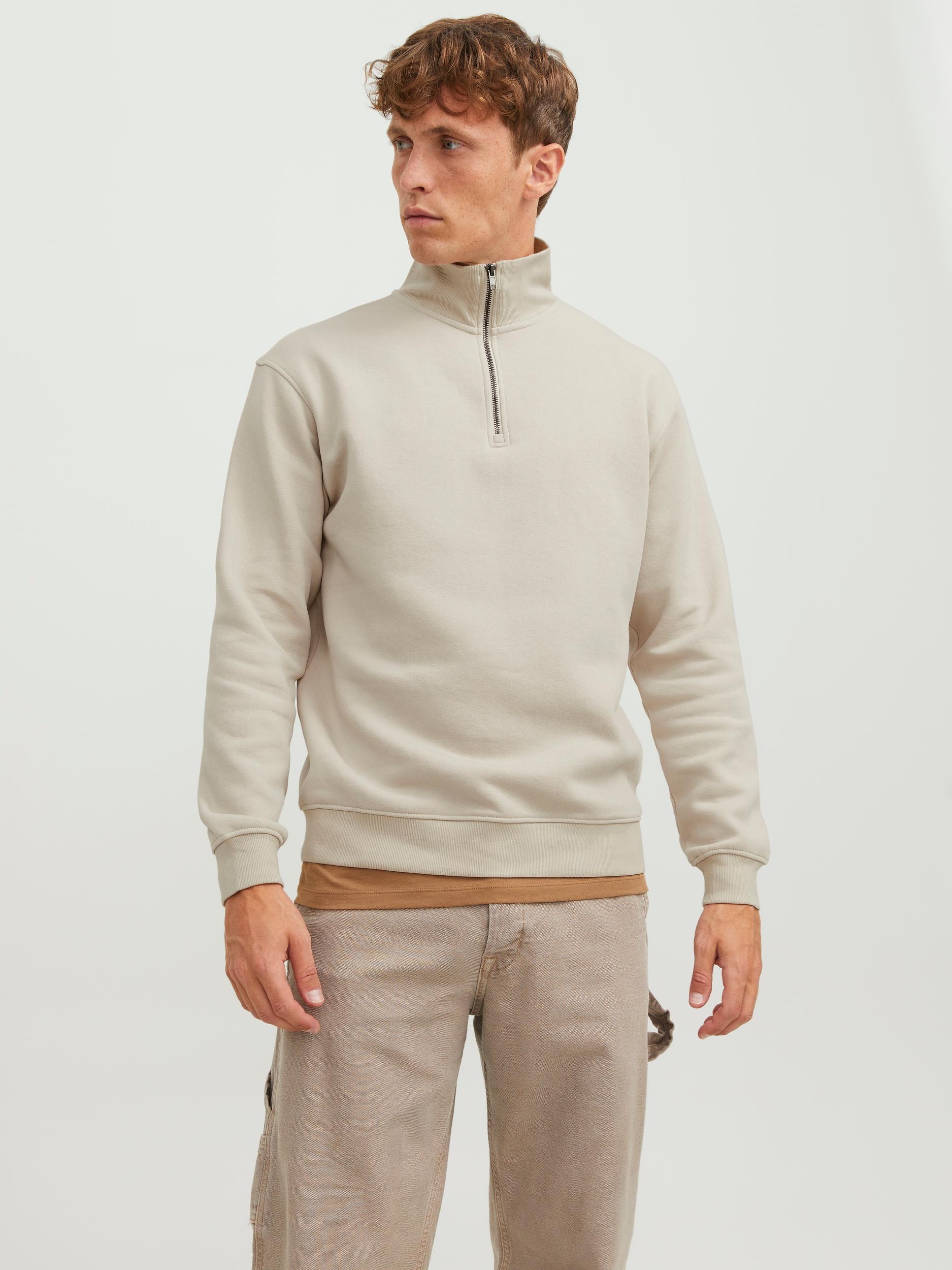 Sweatshirt »JJEBRADLEY SWEAT HALF ZIP NOOS«, mit Stehkragen