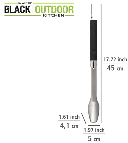 WENKO Grillbesteck-Set »BBQ«, (Set, 3 tlg.), aus rostfreiem Edelstahl und TPR-Kunststoff (3er-Set)