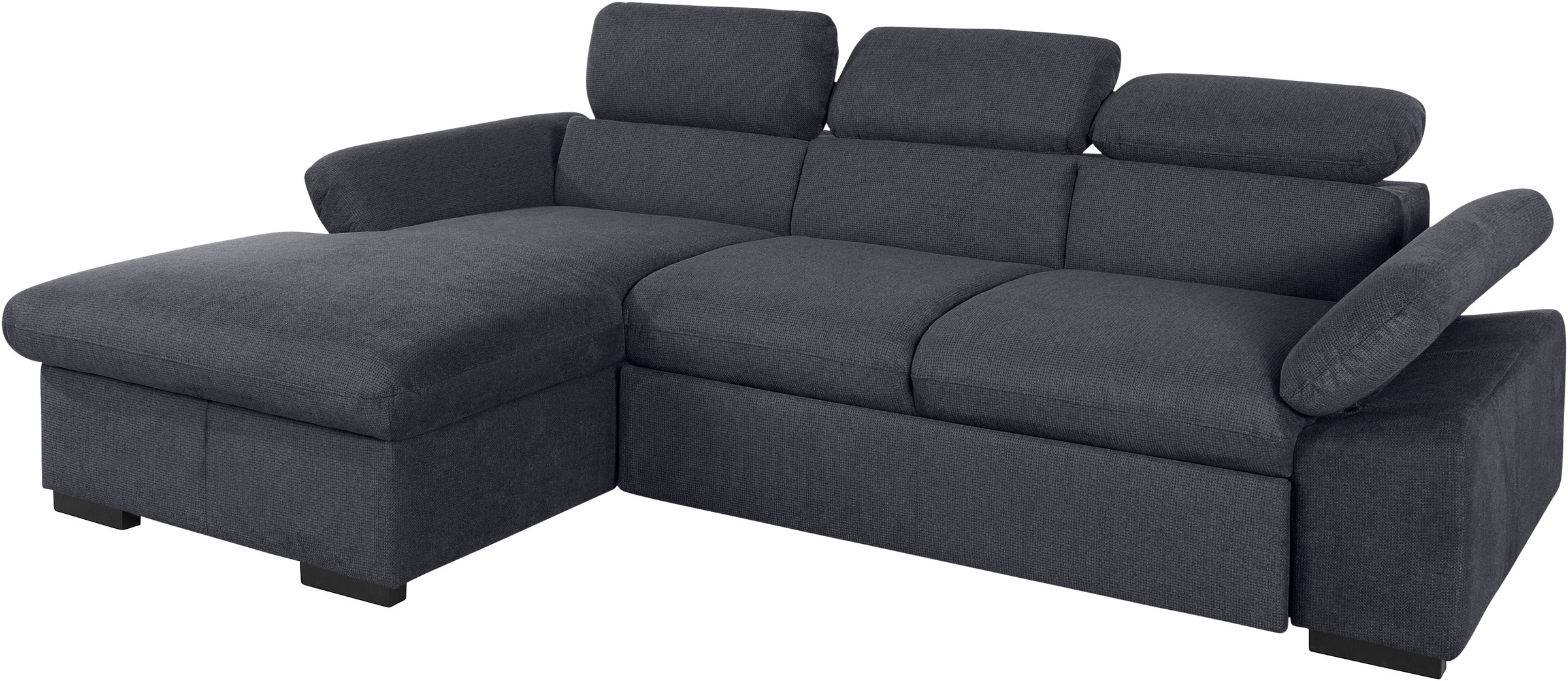 COTTA Ecksofa »Lola L-Form mit Kopfteilfunktion & Hocker«, (Set, mit Hocker), wahlweise mit Bettfunktion, Bettkasten & Armteilverstellung