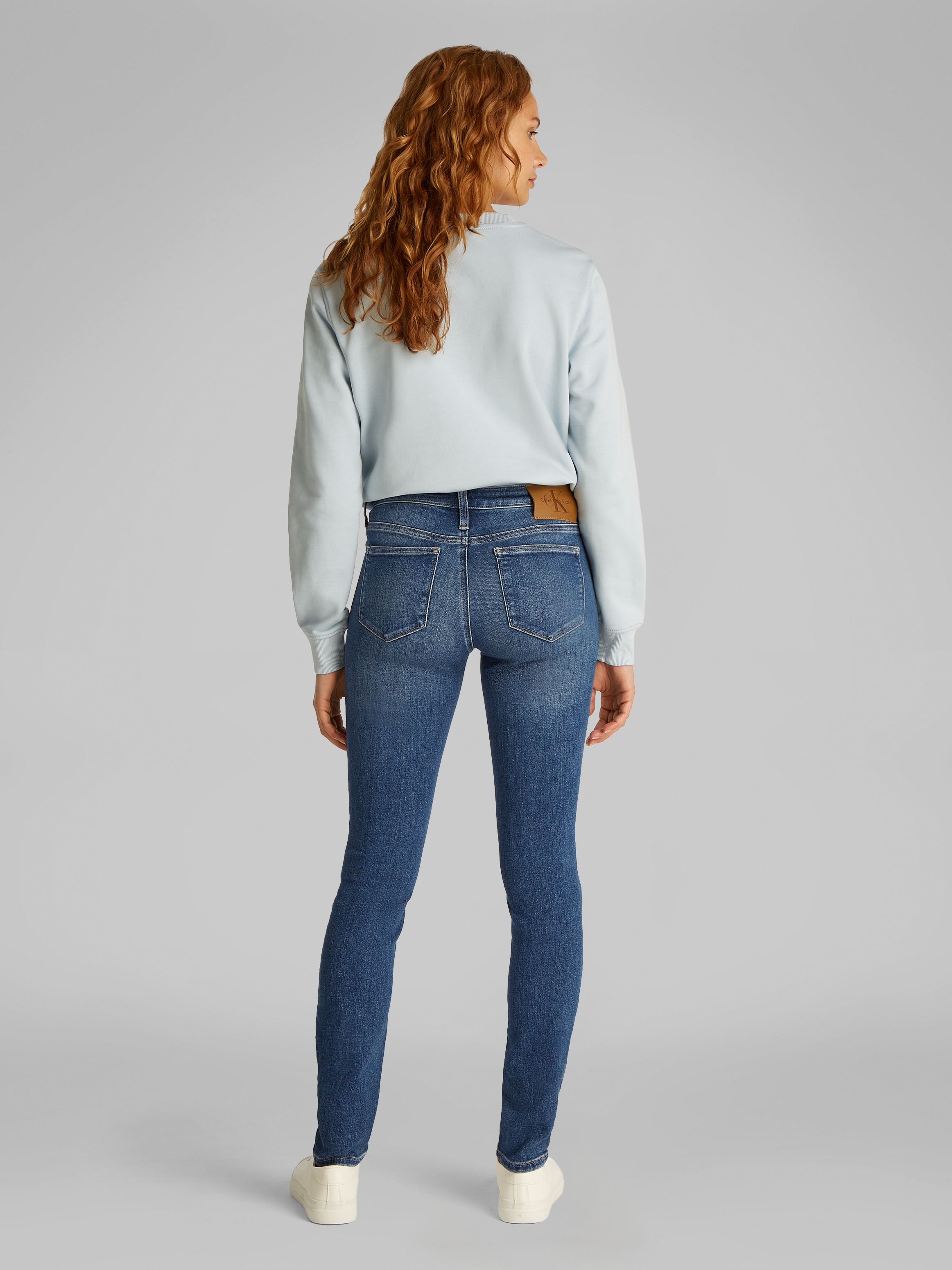 Calvin Klein Jeans Skinny-fit-Jeans »MID RISE SKINNY«, in cooler Waschung