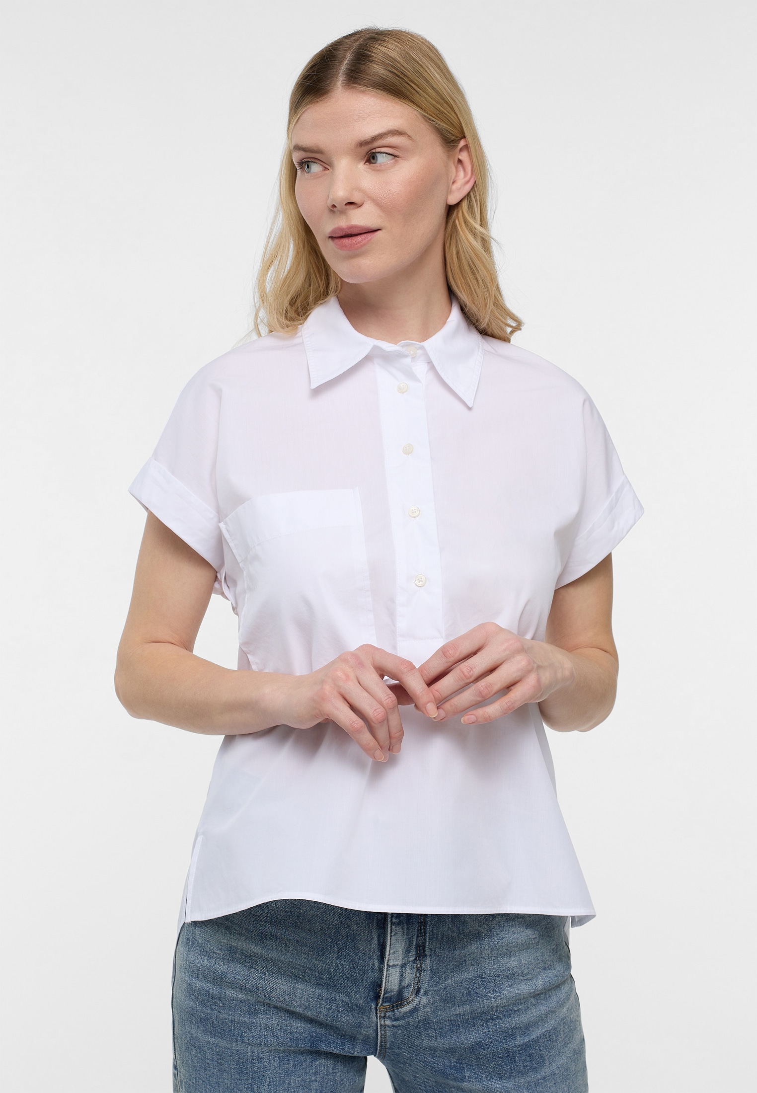 Eterna Hemdbluse »LOOSE FIT« EASY IRON (bügelleicht)