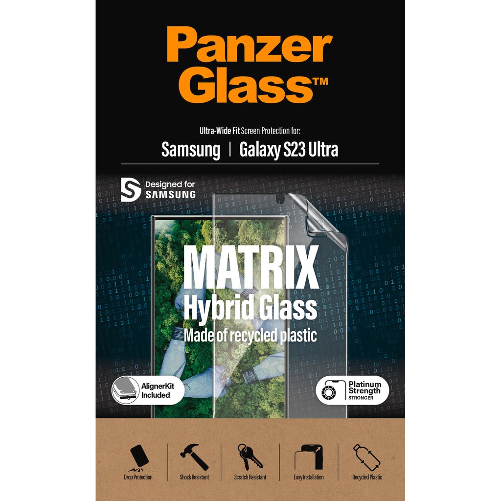 PanzerGlass Displayschutzfolie »Displayschutz - Samsung Galaxy S23 Ultra UWF PET-Flaschen AB wA«