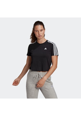adidas Performance T-Shirt »ESSENTIALS LOOSE 3-STREIFEN CROPPED« kaufen