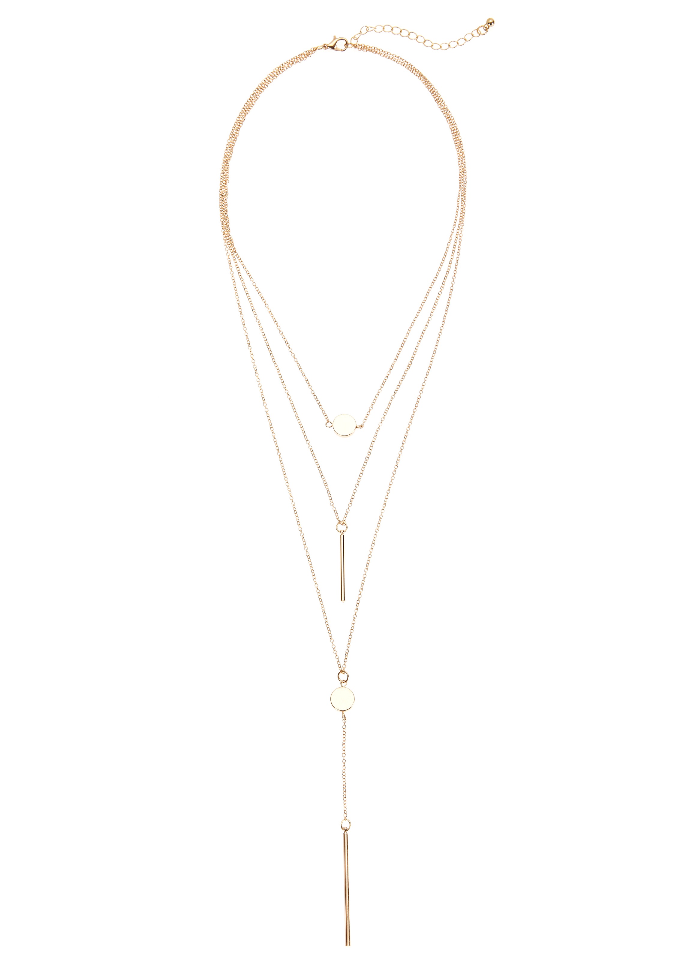 LASCANA Lange Kette, 3-reihige Kette im filigranen Design