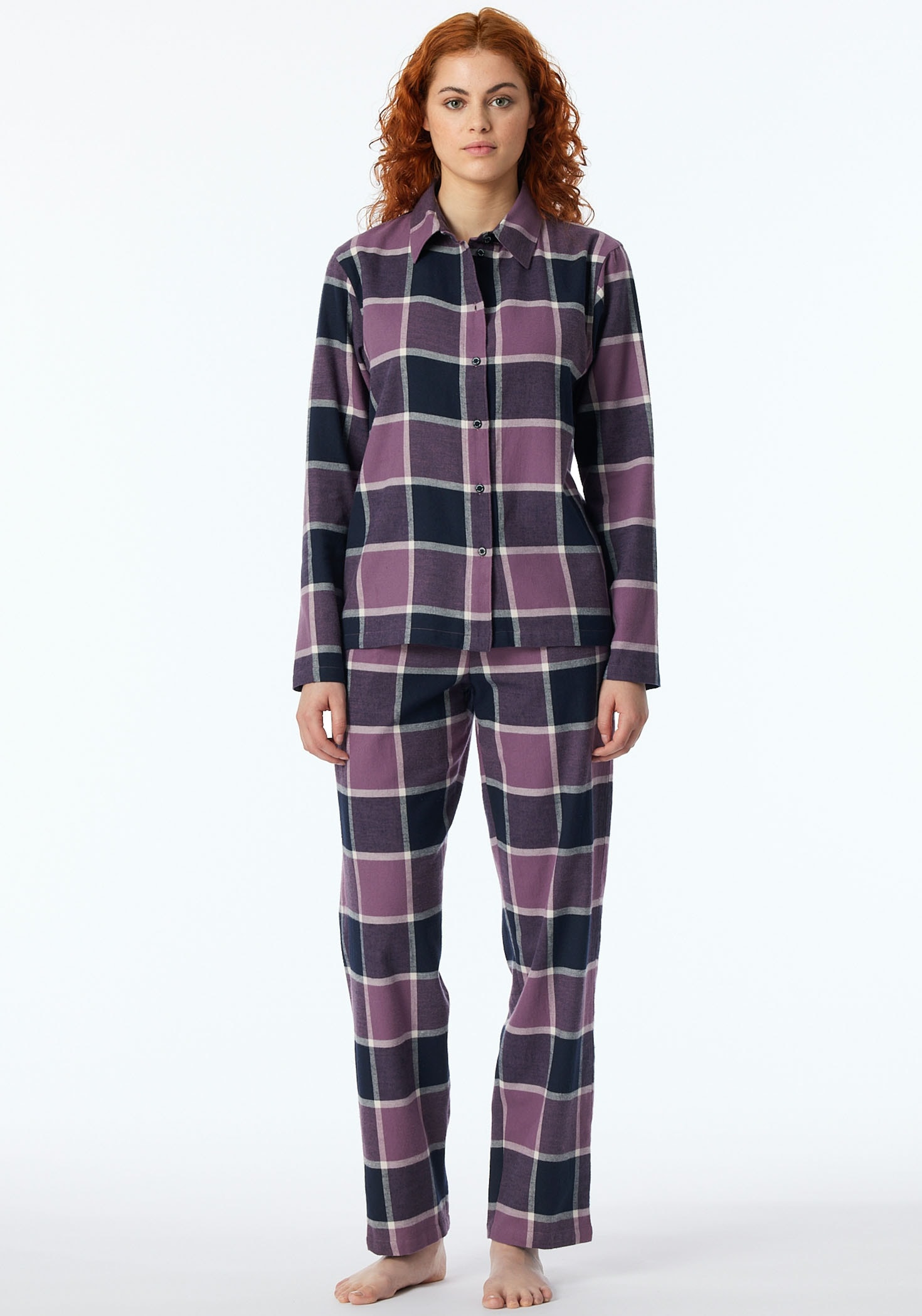 Pyjama »"Selected Premium Warming"«, (2 tlg.), mit klassischem Karomuster