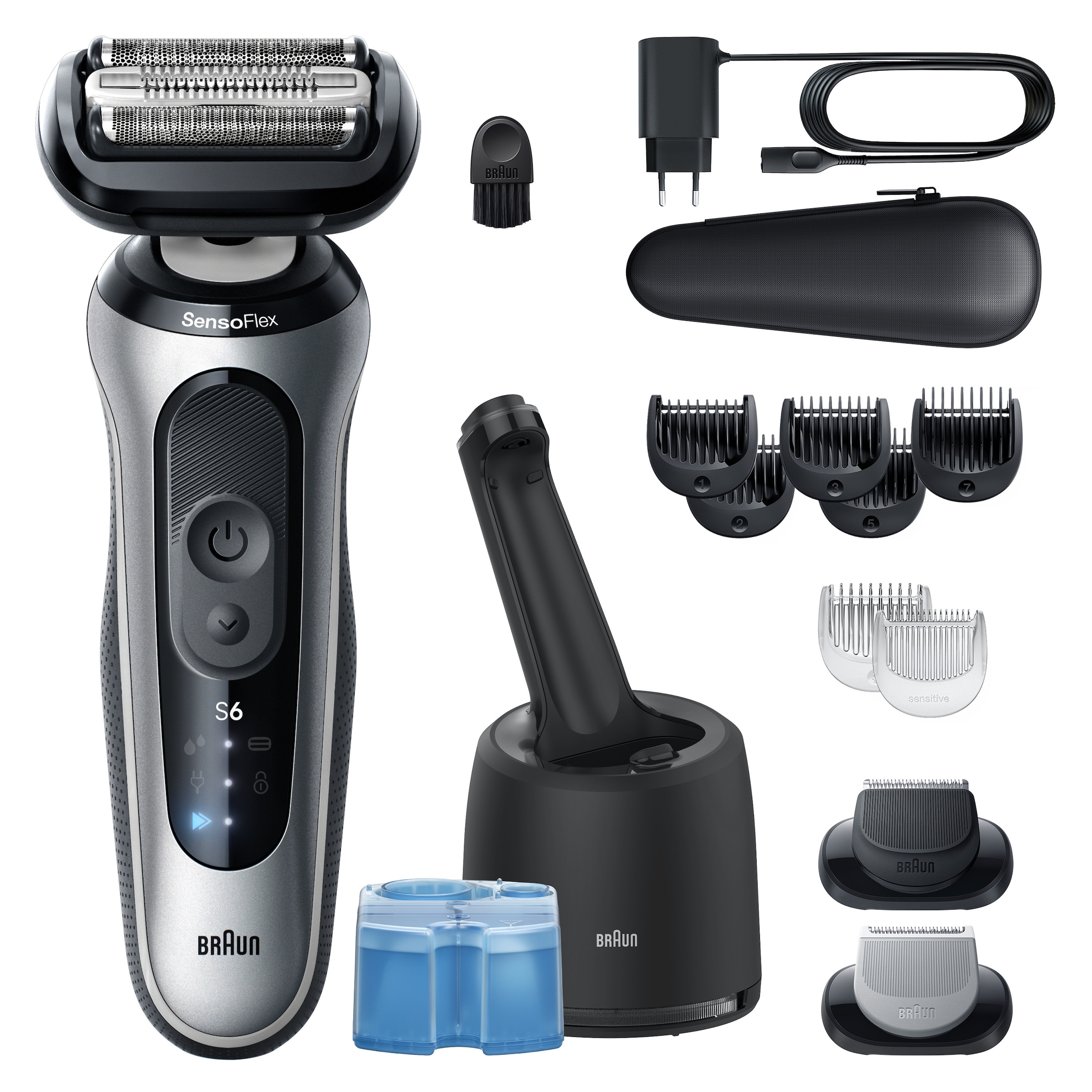 Braun Elektrorasierer »Series 6 62-S7650CC«, Smart Care Center, 2 St. Aufsätze, 100% wasserdicht, mit 4in1 SmartCare Center, +2 Aufsätze