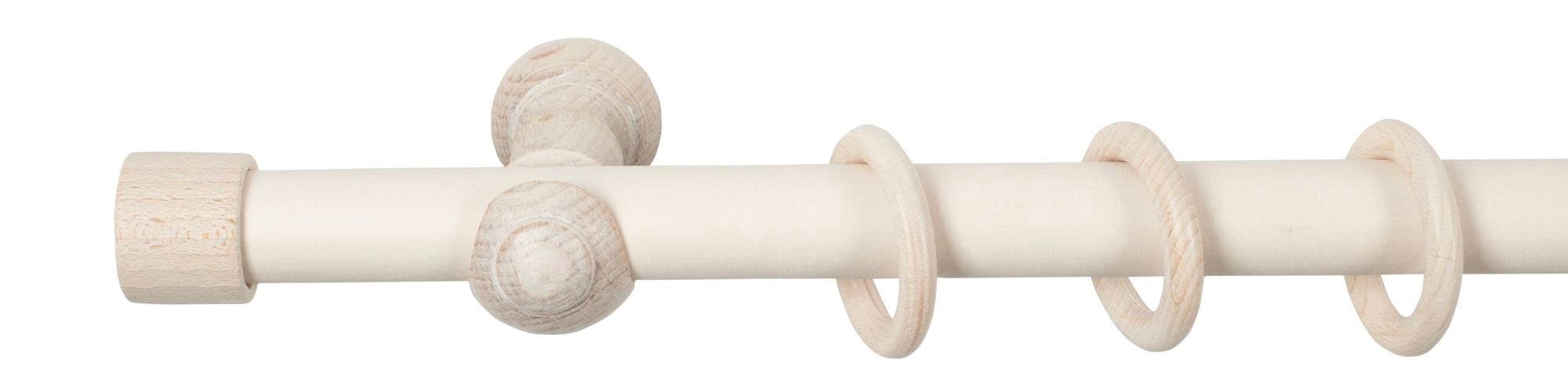 SN DECO GROUP Gardinenstange »Cafiro«, 1 läufig-läufig, Fixmaß, 28 mm, Holz, verschiedene Längen und Farben, Komplettset
