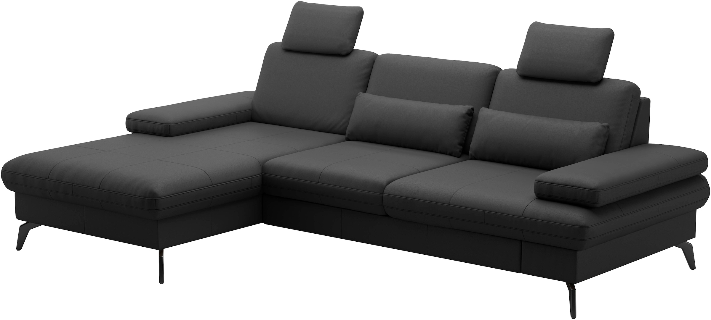 sit&more Ecksofa »Morris L-Form, inkl. Sitztiefenverstellung«, wahlweise mit Armteilverstellung, Bettfunktion & Bettkasten