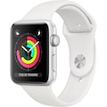 Apple Watch »Series 3 GPS, 38 mm Aluminium-Gehäuse mit Sportarmband«, (Watch OS 5)