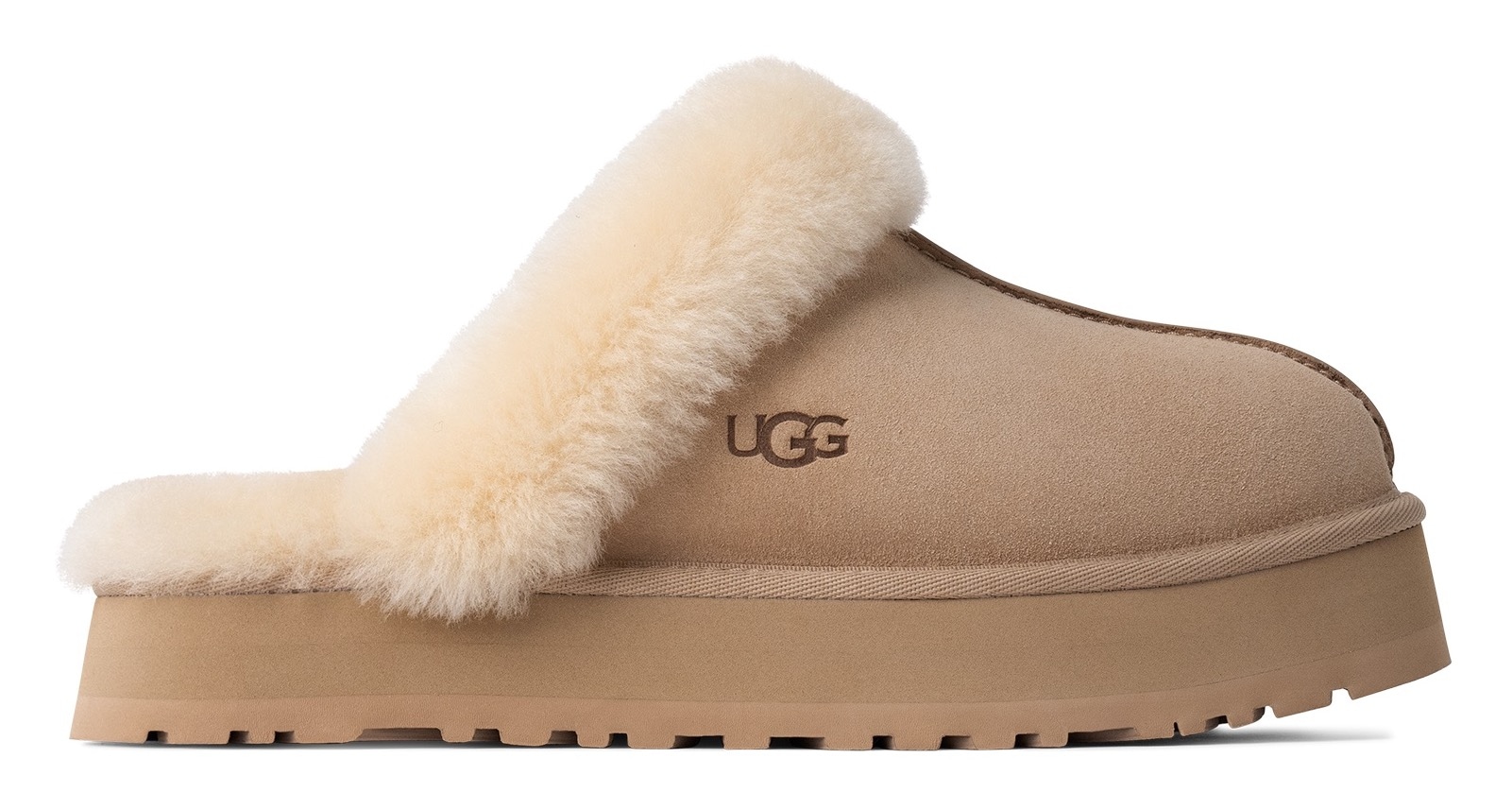 UGG Pantoffel »DISQUETTE«  Homeslippers, Hausschuh, Clog mit angesagtem Plateau