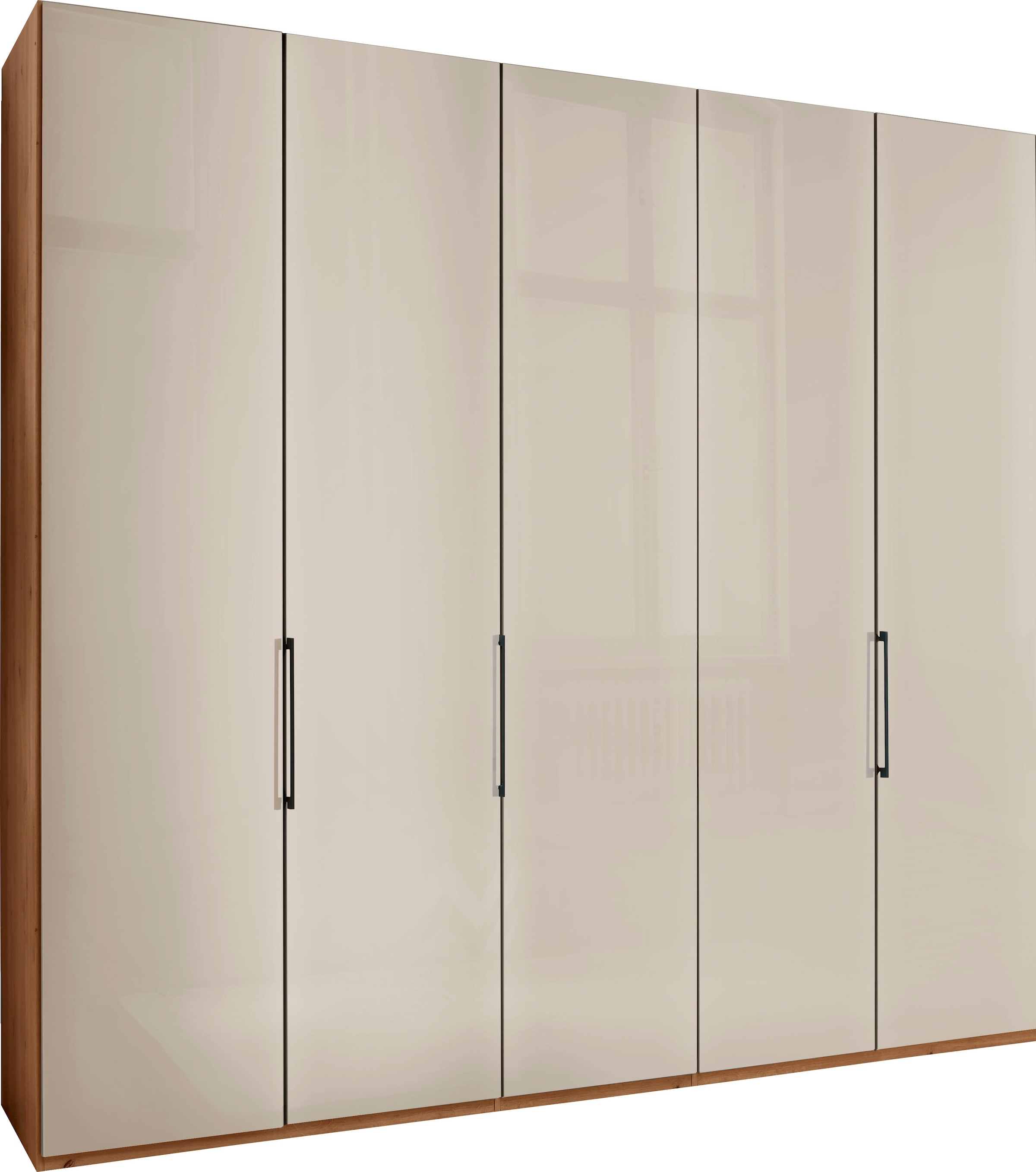 WIEMANN Drehtürenschrank »Monaco, Kleiderschrank, Schrank, Wäscheschrank, mit edler Glasfront« 2 Breiten, 2 Höhen 216/236 cm auswählbar, MADE IN GERMANY,  hochwertigen Beschläge inkl. Türdämpfung, variable Inneneinteilung