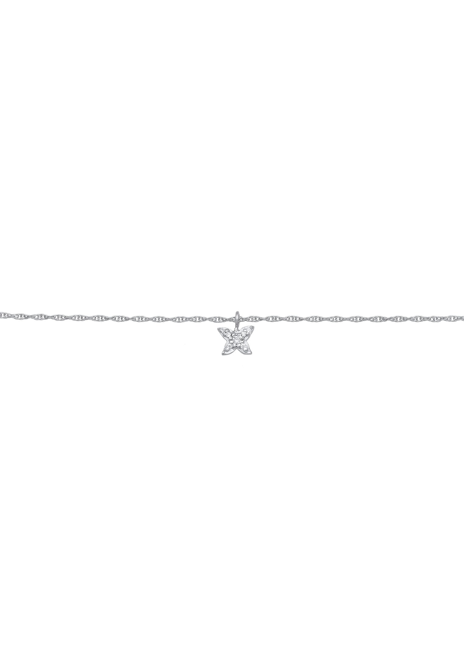 Elli Choker »Halskette Choker Schmetterling Zirkonia 925 Sterling Silber«