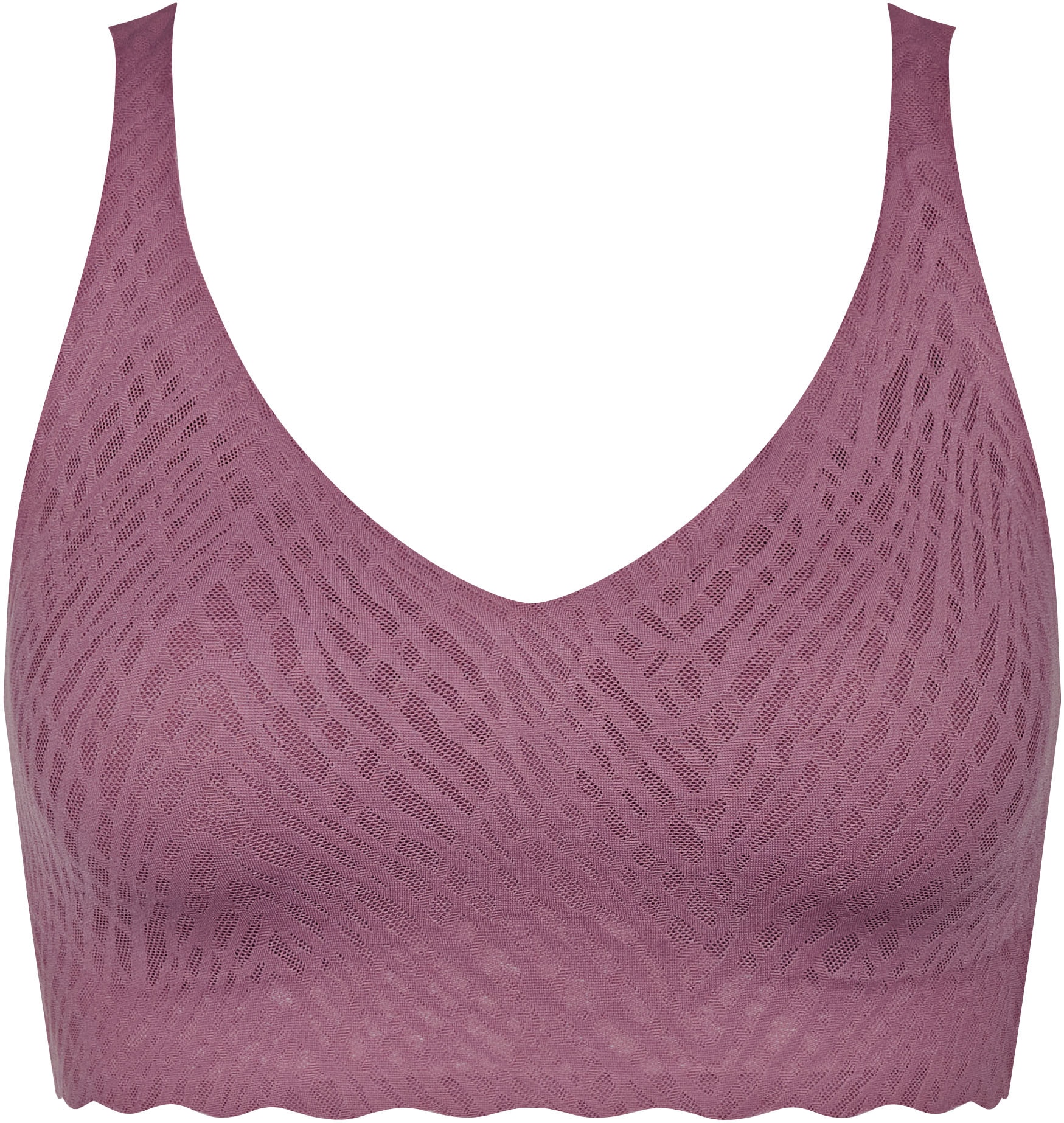sloggi Bustier »ZERO Feel Bliss Bralette«, Nahtlos, V-Ausschnitt, Stretch-Spitze