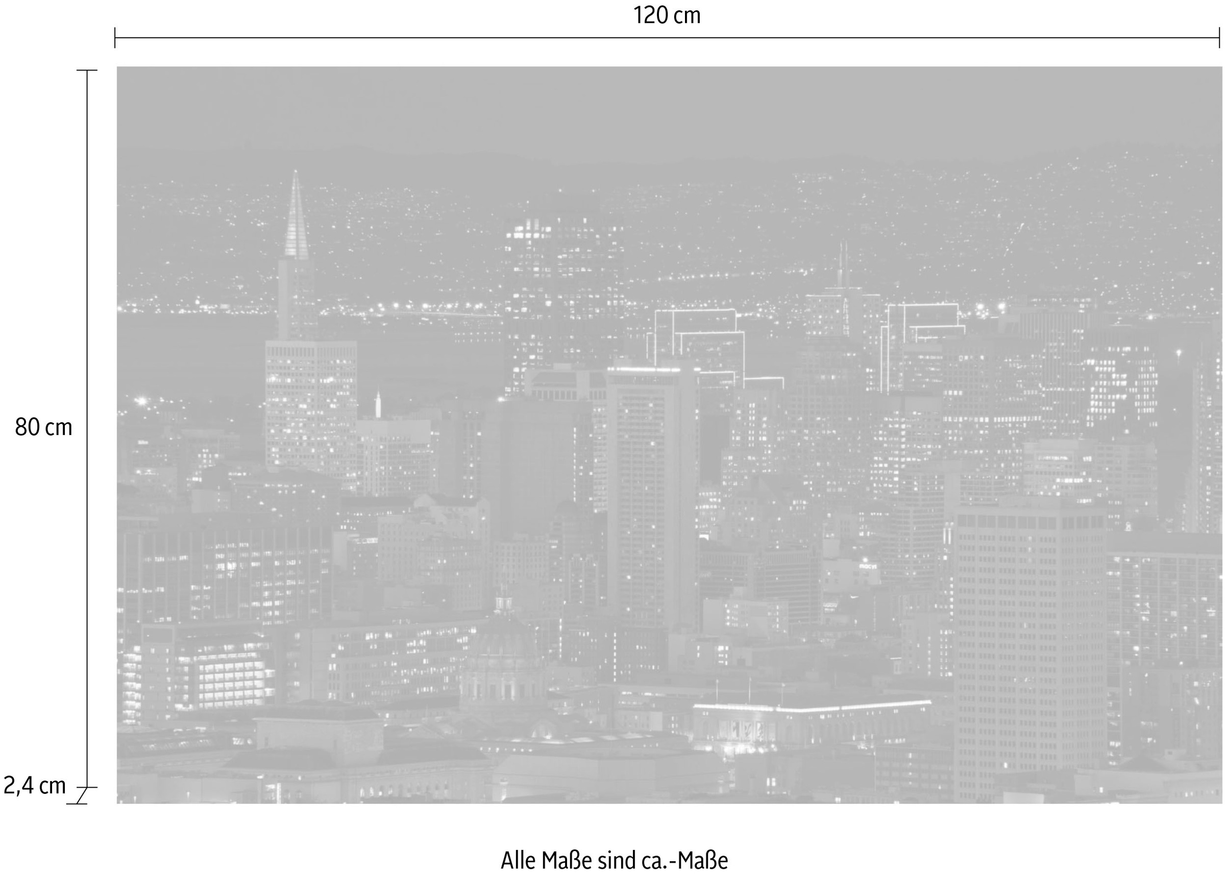 queence Acrylglasbild »Stadt«, Elemente der Architektur-Gebäude-Städte-Skyline-Himmel, Fine Art-Print in Galeriequalität