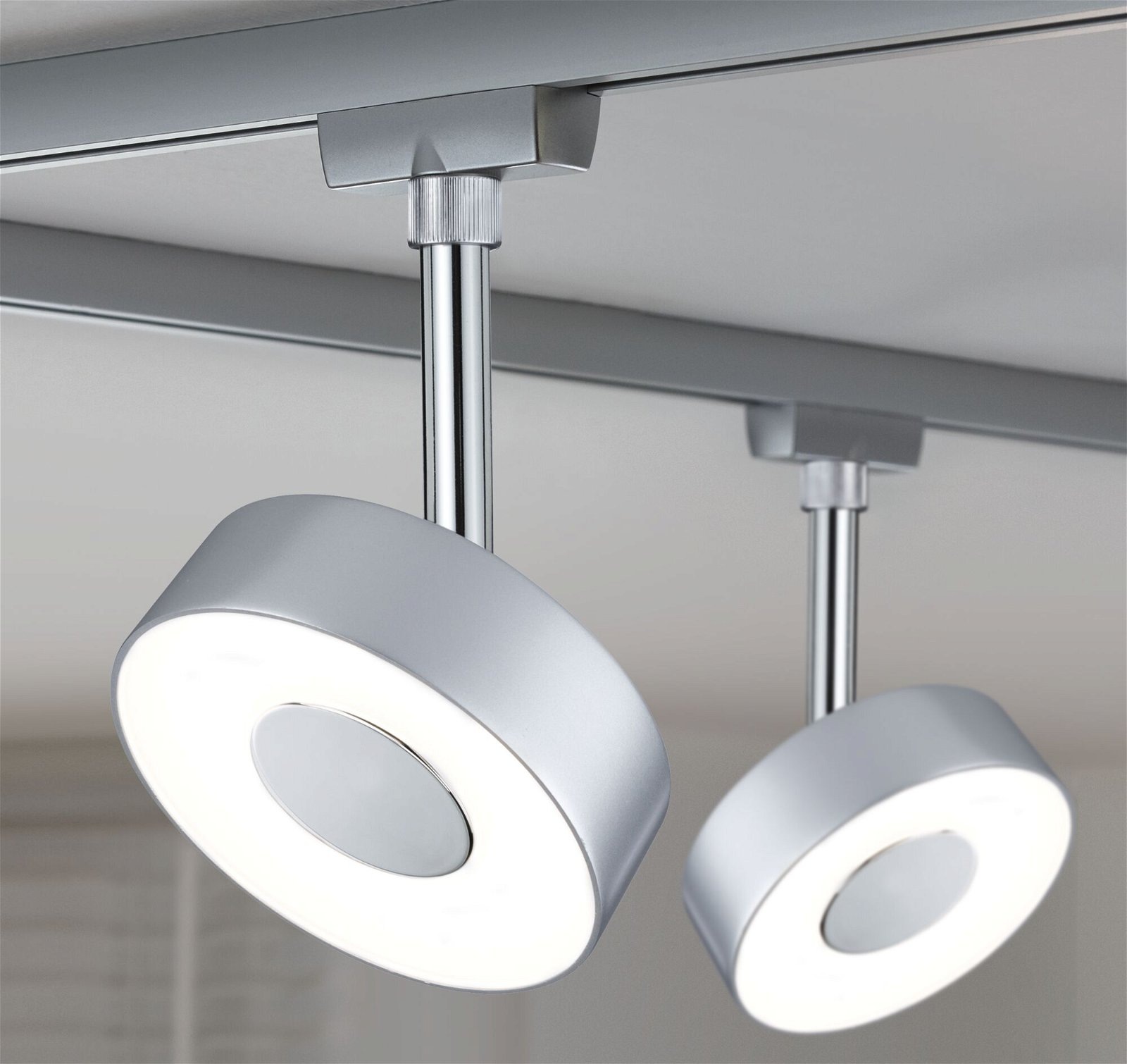 Paulmann Schienensystem-Leuchten »URail Schienenspot Circle Einzelspot 160lm 5W 4000K 230V Chrom matt«, dimmbar