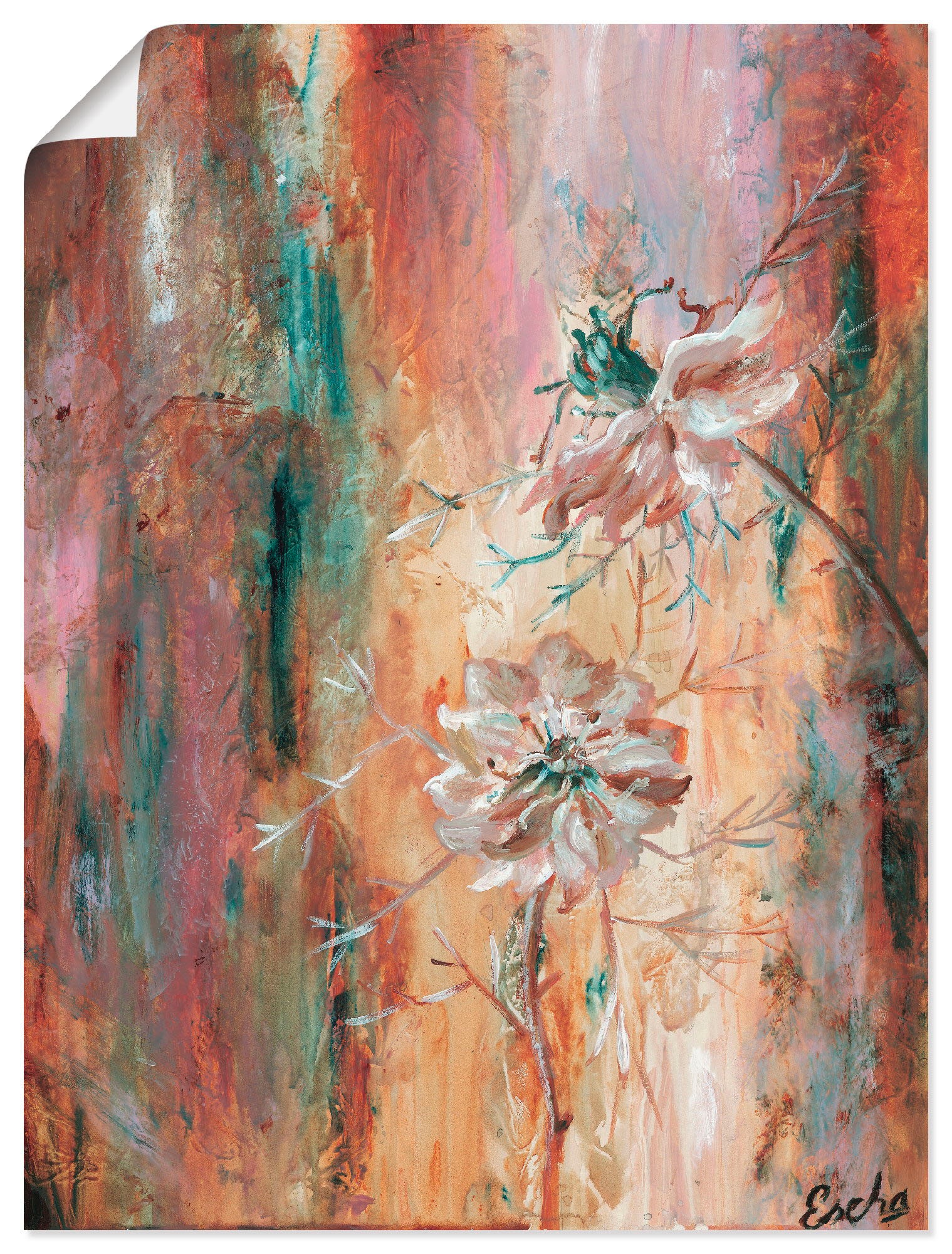 Artland Wandbild »Schwarzkümmel II«, Blumen, (1 St.), in vielen Größen & Produktarten -Leinwandbild, Poster, Wandaufkleber / Wandtattoo auch für Badezimmer geeignet