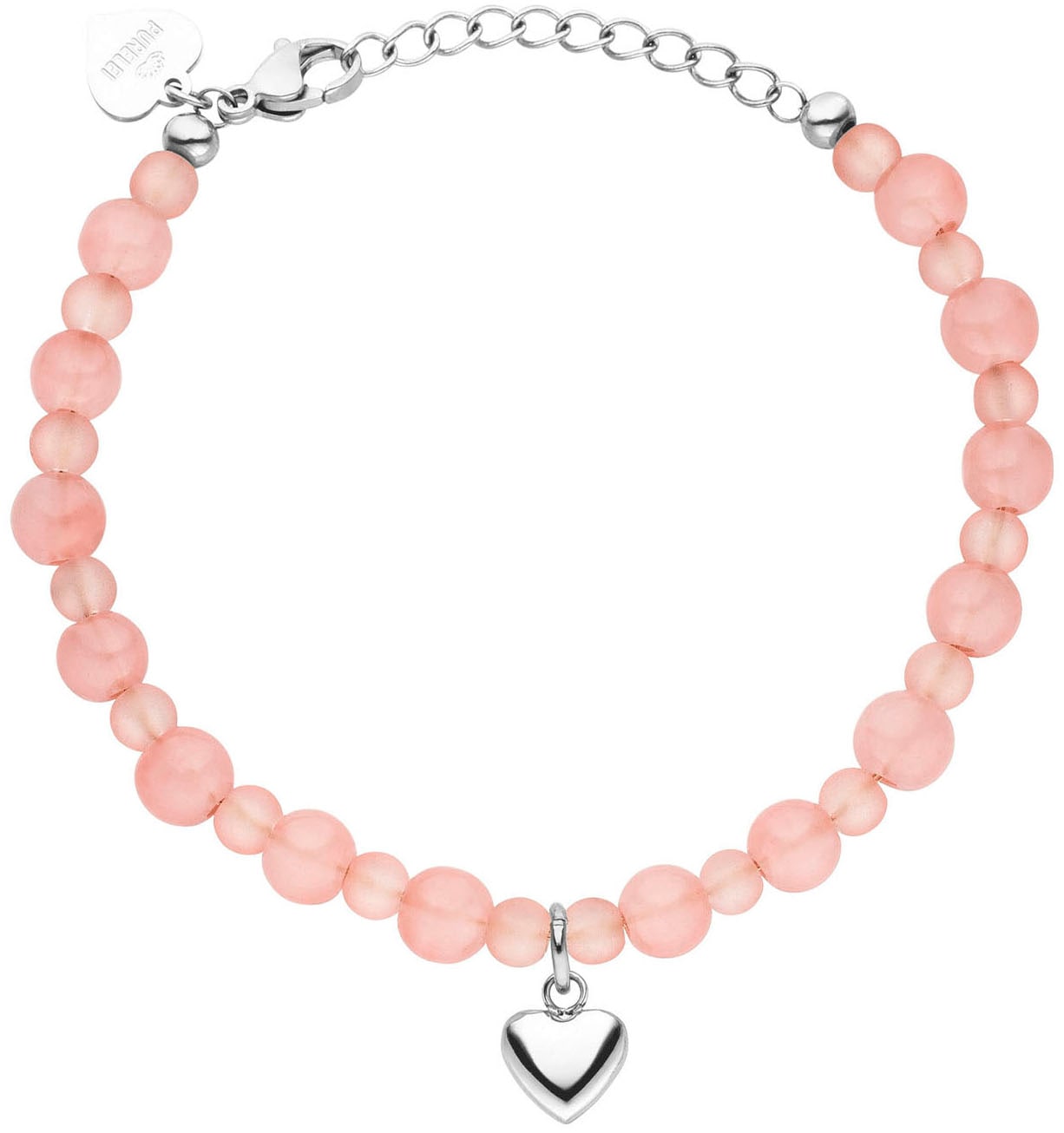 Armband »Schmuck Geschenk Peachy Heart Armschmuck Armkette, 2203«, mit Glasstein