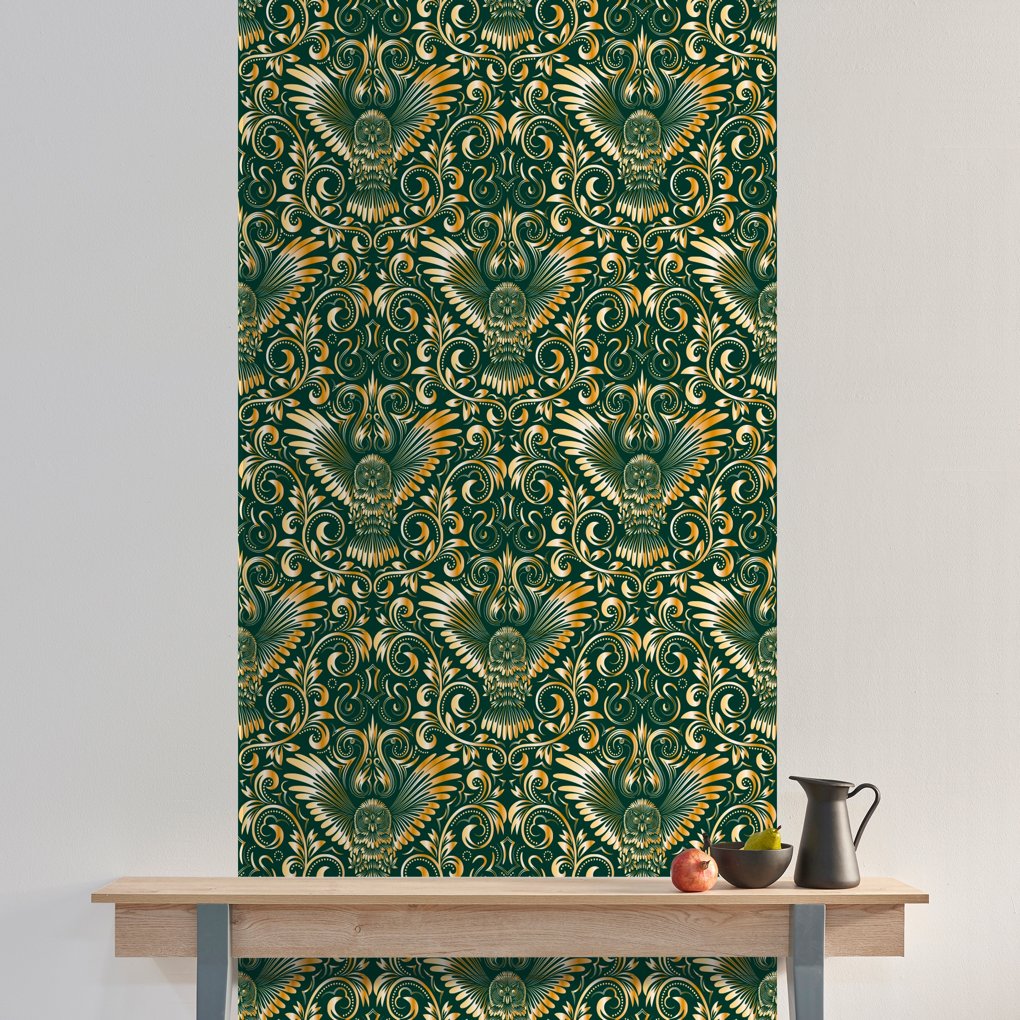 queence Vinyltapete »Nicola« Barock | Kunst | bedruckt glatt 90x250cm, selbstklebend, kinderleichte Anbringung, , Sticker