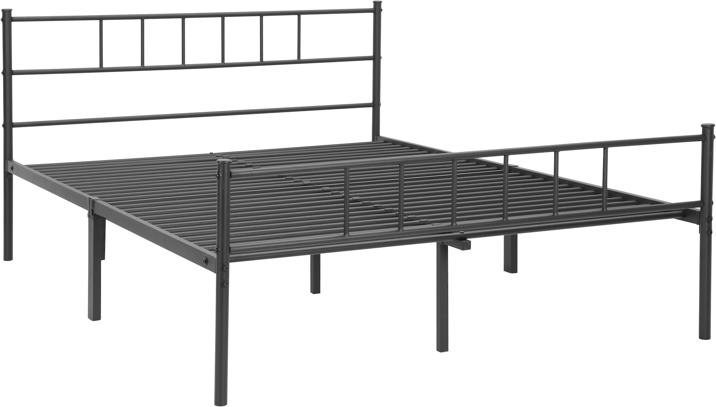 INOSIGN Metallbett »Amrum Bett Bettgestell Bettrahmen Einzelbett Doppelbett Stahlbett«, (2m Länge und in 4 Breiten wählbar - 90, 140, 160, 180 cm), Schlafzimmerbett inkl. 26 Lattenroste zum Schutz der Matratze