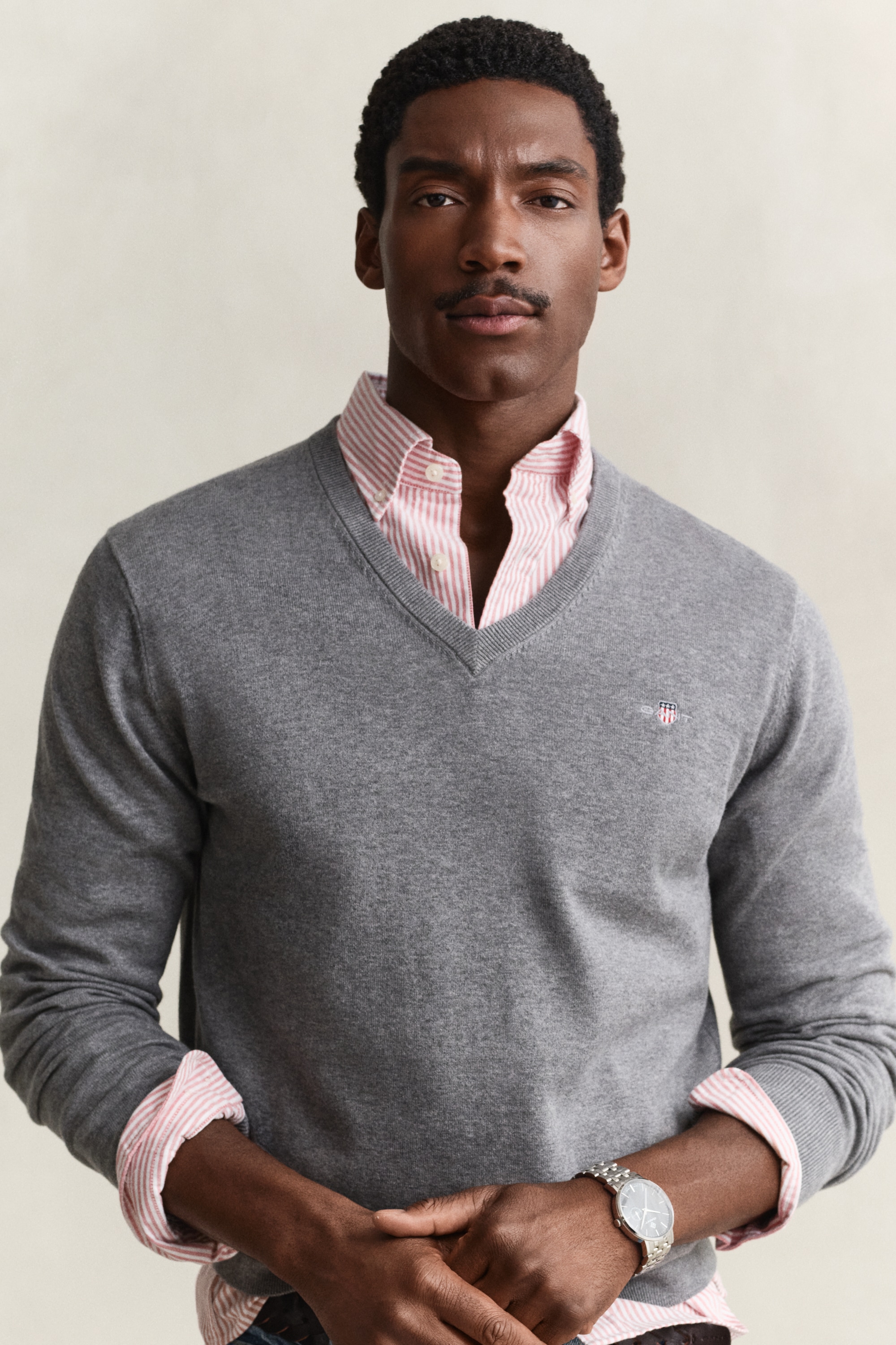 Gant V-Ausschnitt-Pullover »CLASSIC COTTON V-NECK« Regular fit mit V-Ausschnitt