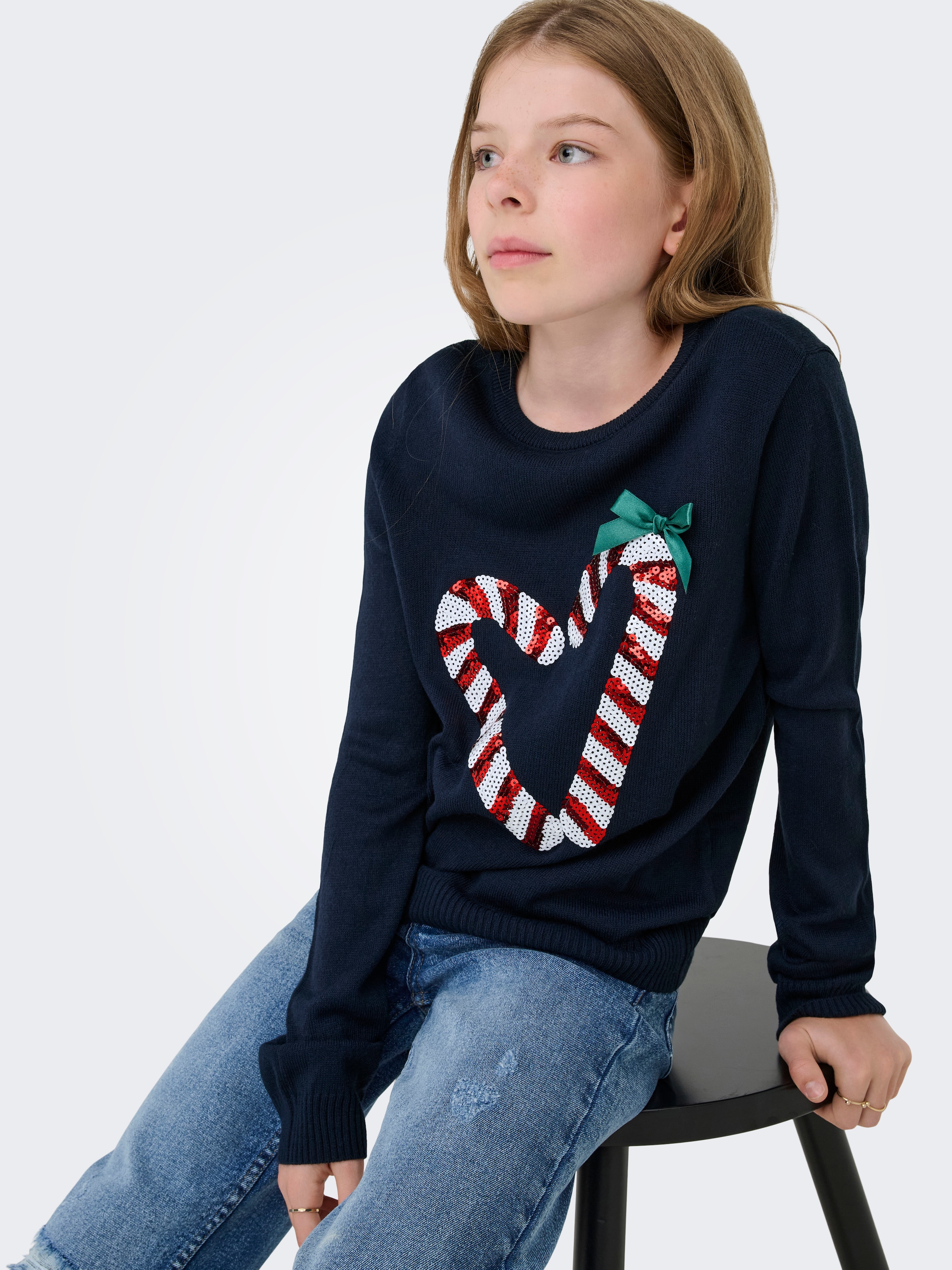 KIDS ONLY Weihnachtspullover »KOGXMAS SHINE LS ONECK BOX KNT«