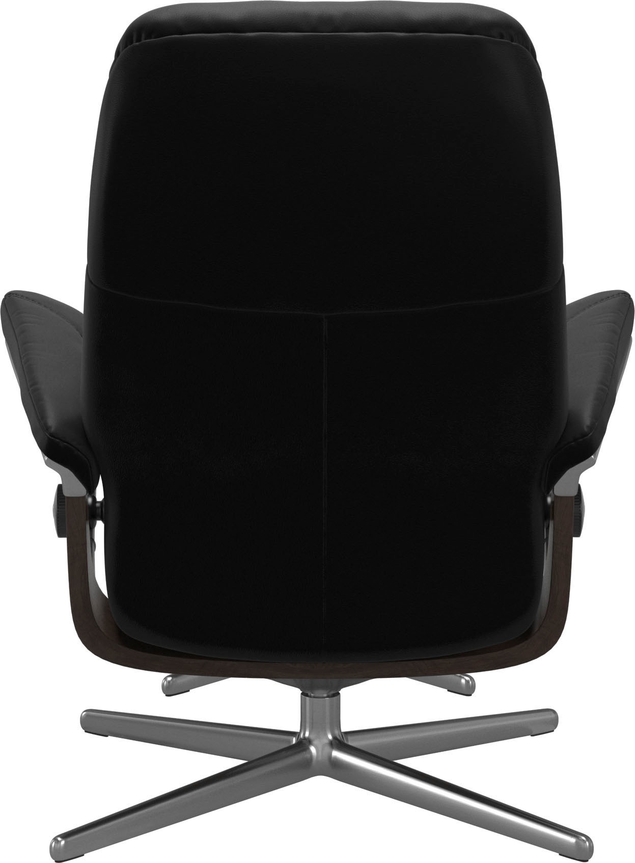 Stressless® Relaxsessel »Consul«, (Set, Relaxsessel mit Hocker), mit Hocker, mit Cross Base, Größe S, M & L, Holzakzent Wenge