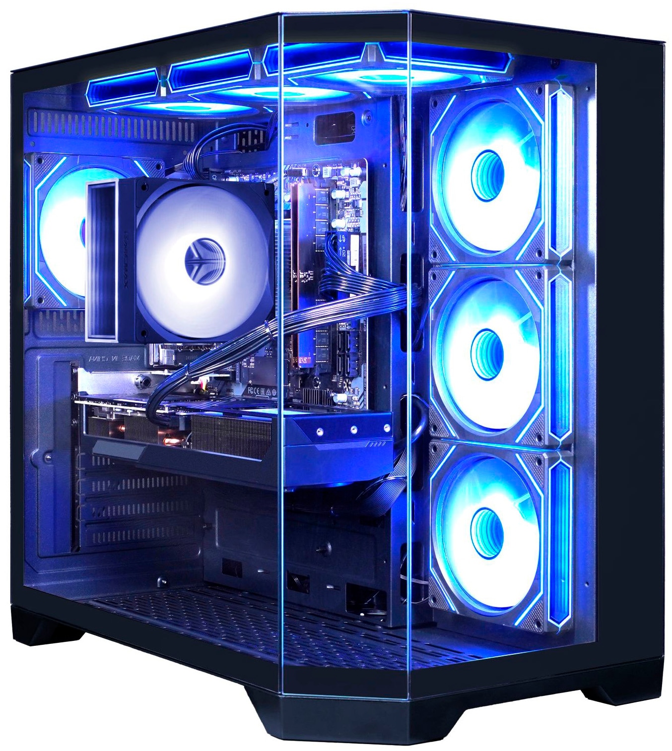 GAMEMAX Gaming-PC-Komplettsystem »MegaDeal HYPE-A BK 2910 AMD Ryzen 7 5700X 32GB 1TB SSD RTX 5060« 32 ″ AMD Ryzen 7 GeForce RTX 5060 32 GB RAM 1 GB SSD Windows 11 + MSI MAG 32C6X Curved Monitor 80cm (32")