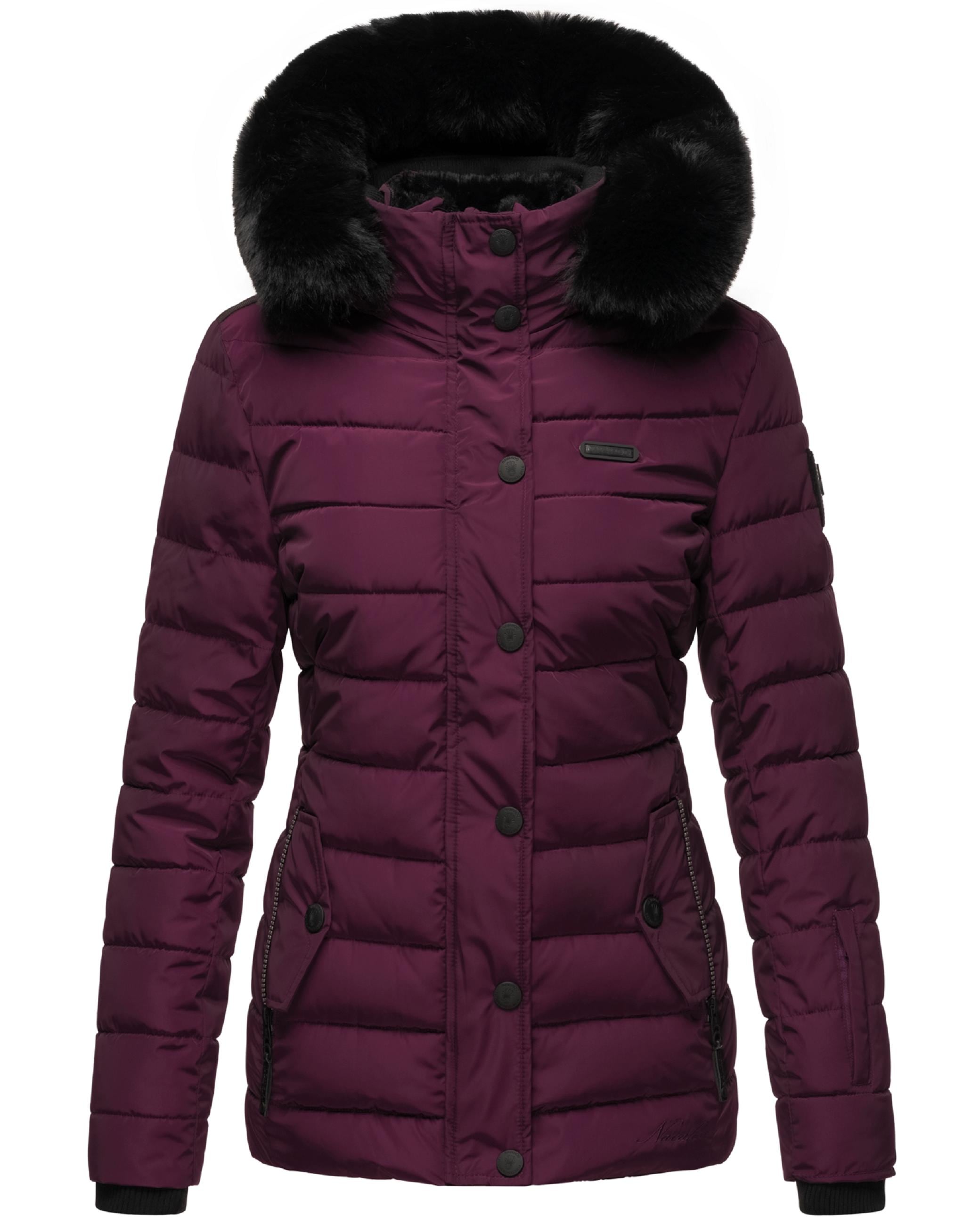 Navahoo Steppjacke »Winterjacke Milianaa« mit Kapuze Edle Winterjacke mit weicher Kunstfell-Kapuze
