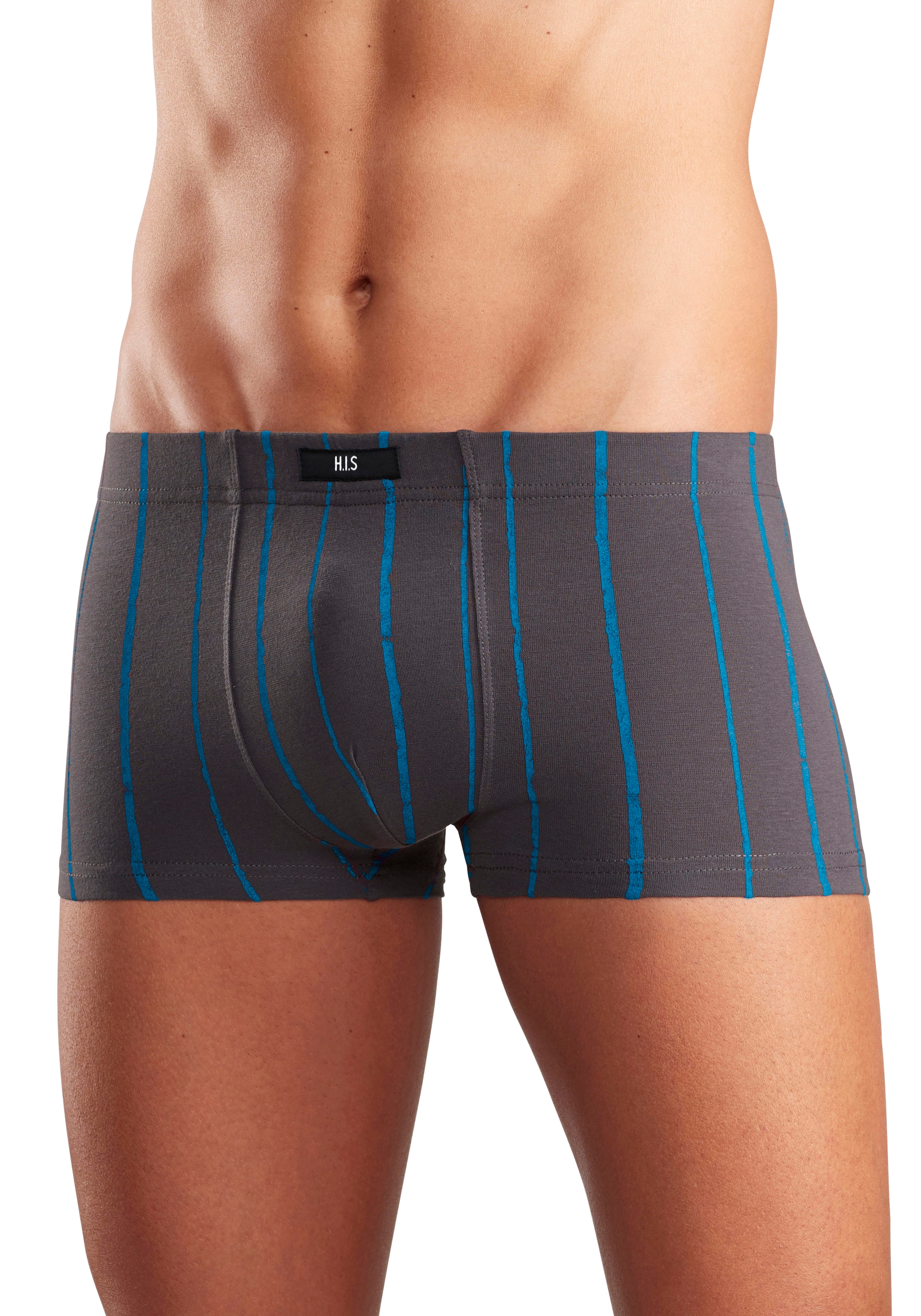 H.I.S Hipster Packung, 5 Stk. knapp sitzende Boxershorts aus Baumwoll-Stretch