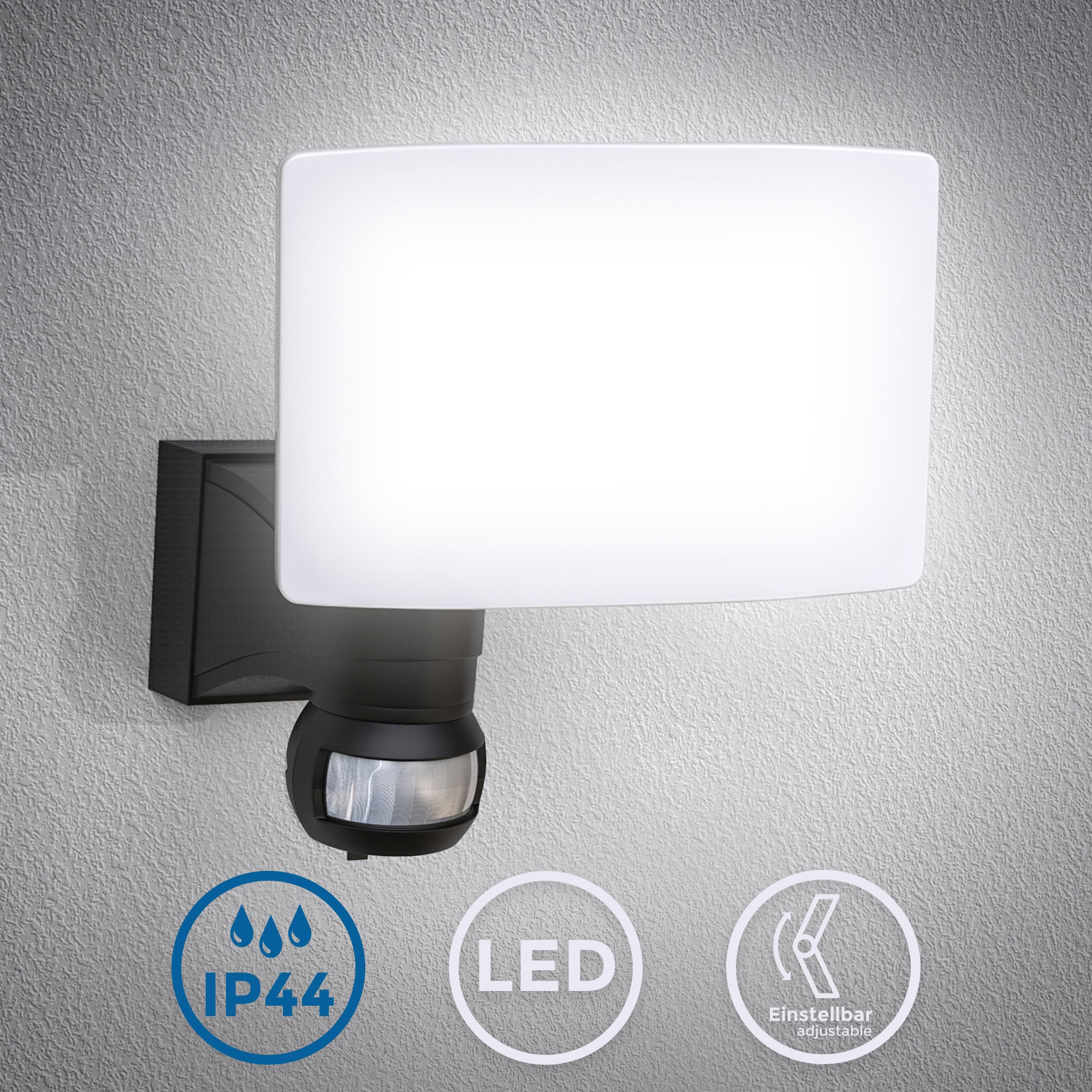 B.K.Licht LED Außen-Wandleuchte, 1 x LED-Platine 20 Watt, 2.300lm, 4.000K,  inkl. Bewegungssensor, Leuchtdauer: 3s-7min. Reichweite bis 12m kaufen im  OTTO Online Shop