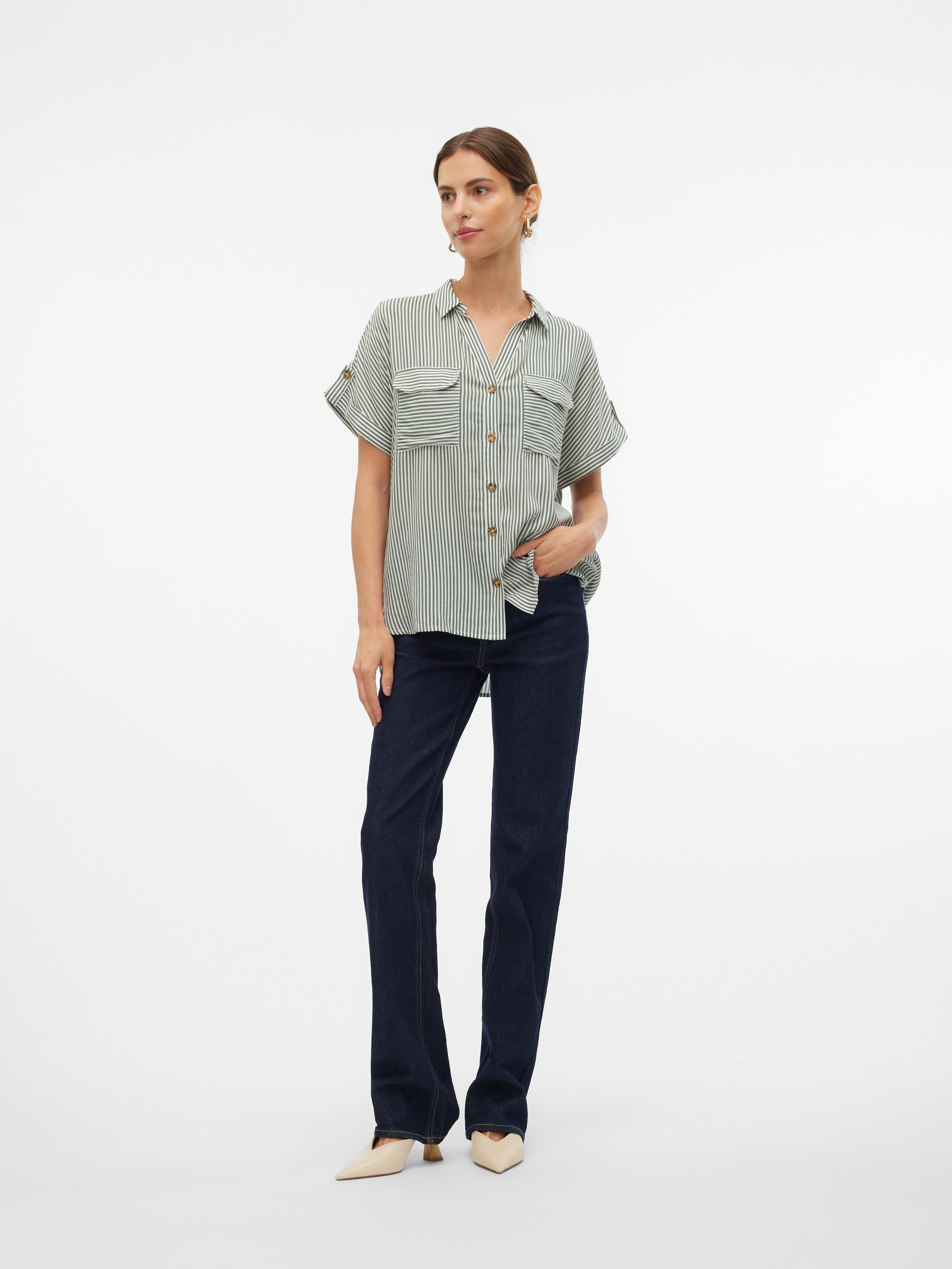 Vero Moda Hemdbluse »VMBUMPY S/S SHIRT WVN GA NOOS«