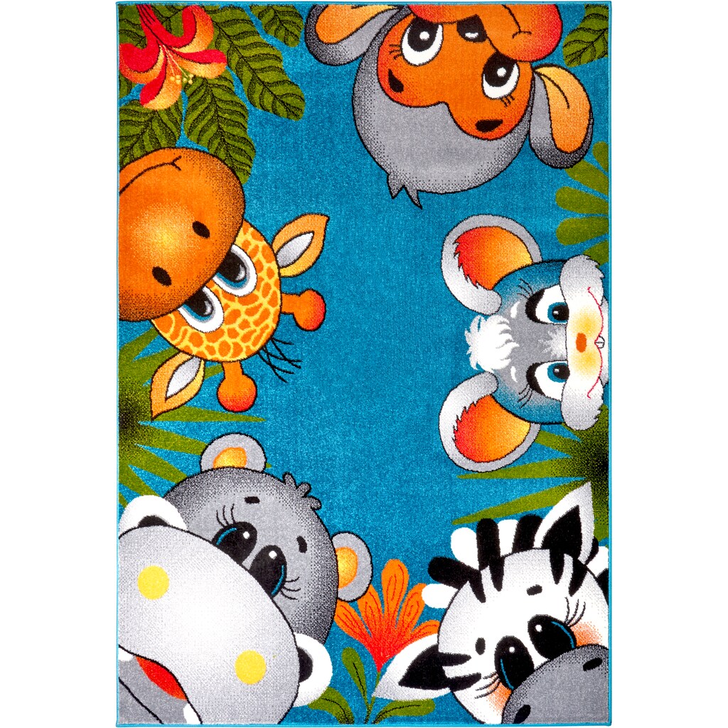 HANSE Home Teppich »Jungle Crew«, rechteckig, Farbenfrohes Design, Spielunterlage, Tiere