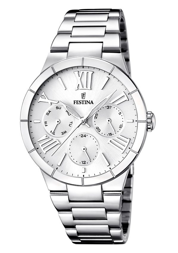 Festina Multifunktionsuhr »F16716/1«, Armbanduhr, Quarzuhr, Damenuhr, Edelstahlarmband, Datum