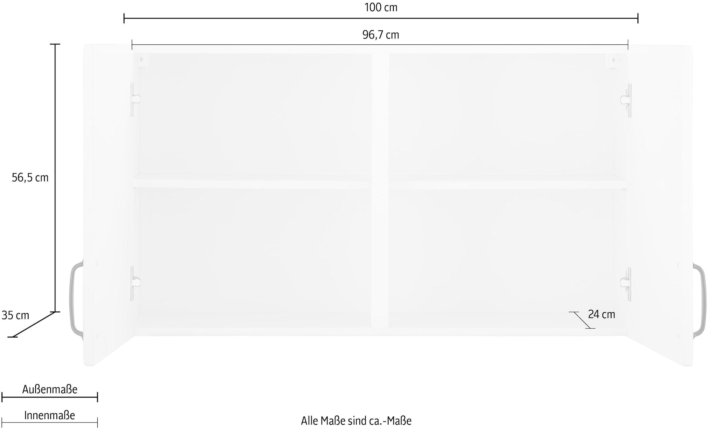 wiho Küchen Hängeschrank »Erla« 100 cm breit mit Kassettenfront