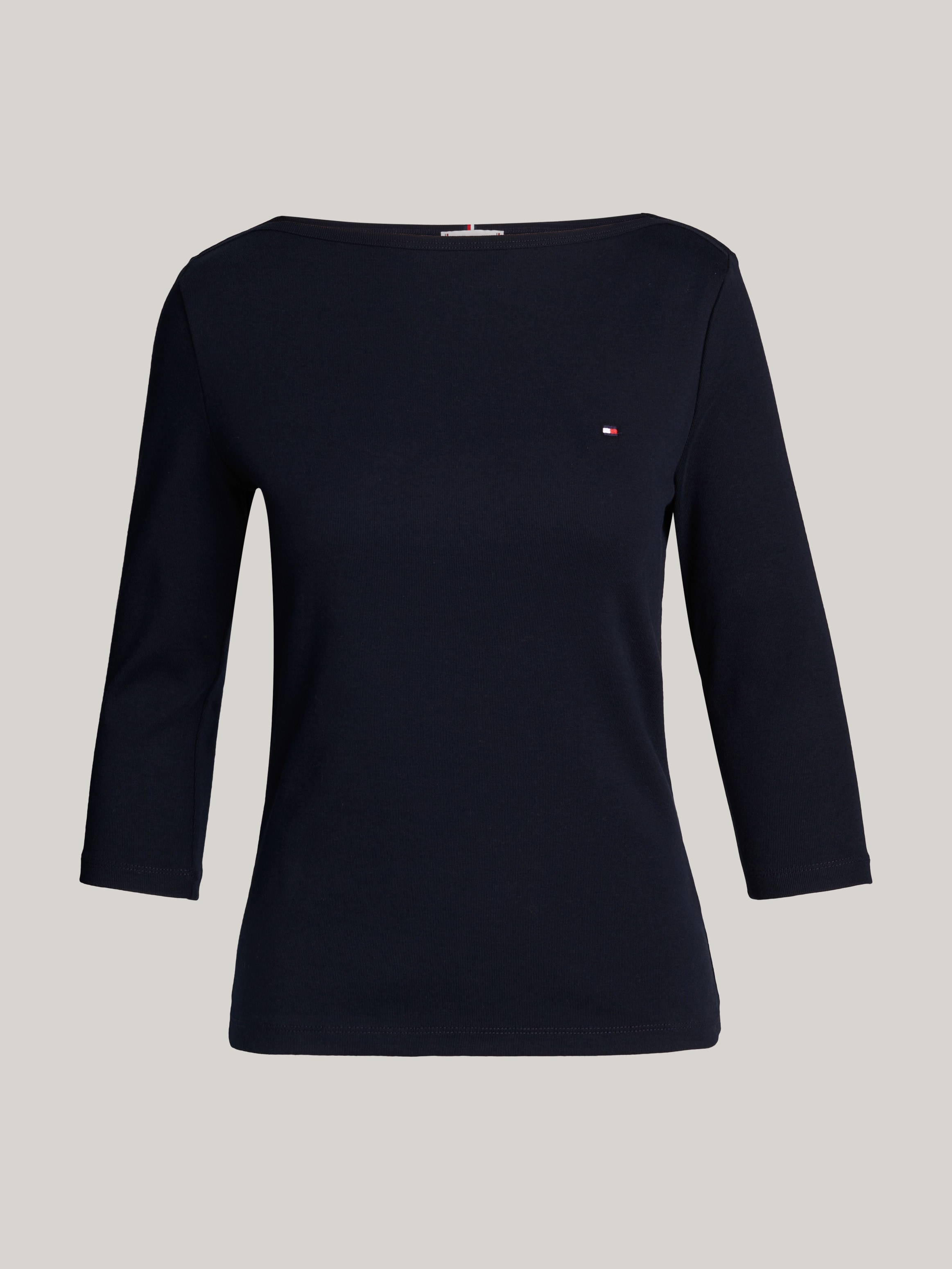 Tommy Hilfiger 3/4-Arm-Shirt »NEW CODY SLIM BOAT-NK 3/4SLV mit U-Boot und Streifen«, gestreift, casual, slim fit, Baumwolle, U-Boot-Ausschnitt
